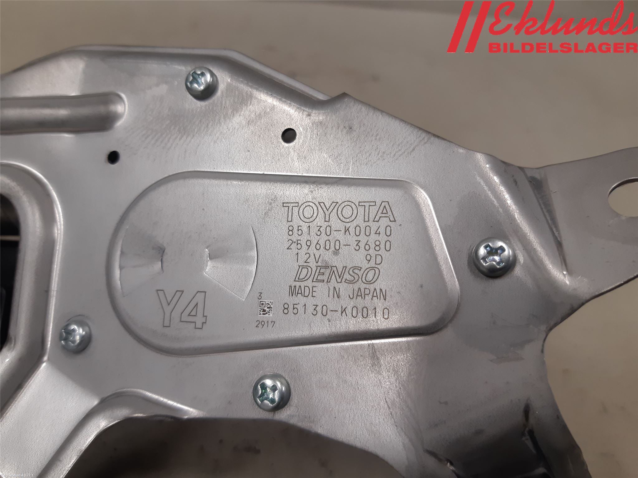 Toyota YARIS XP21 20- Torkarmotor Baklucka