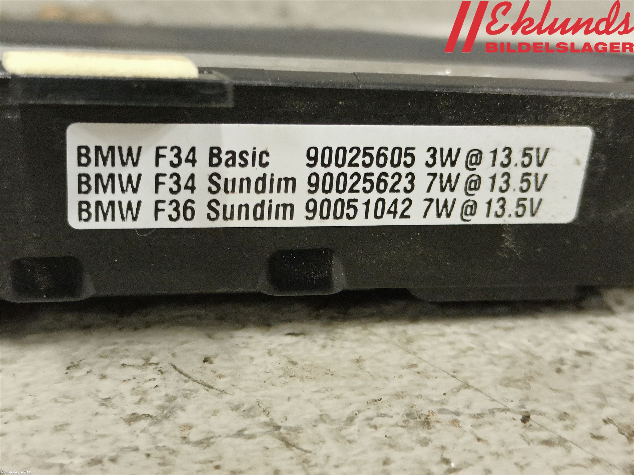 BMW 3 GT F34 13-19 Bromsljus Bakruta