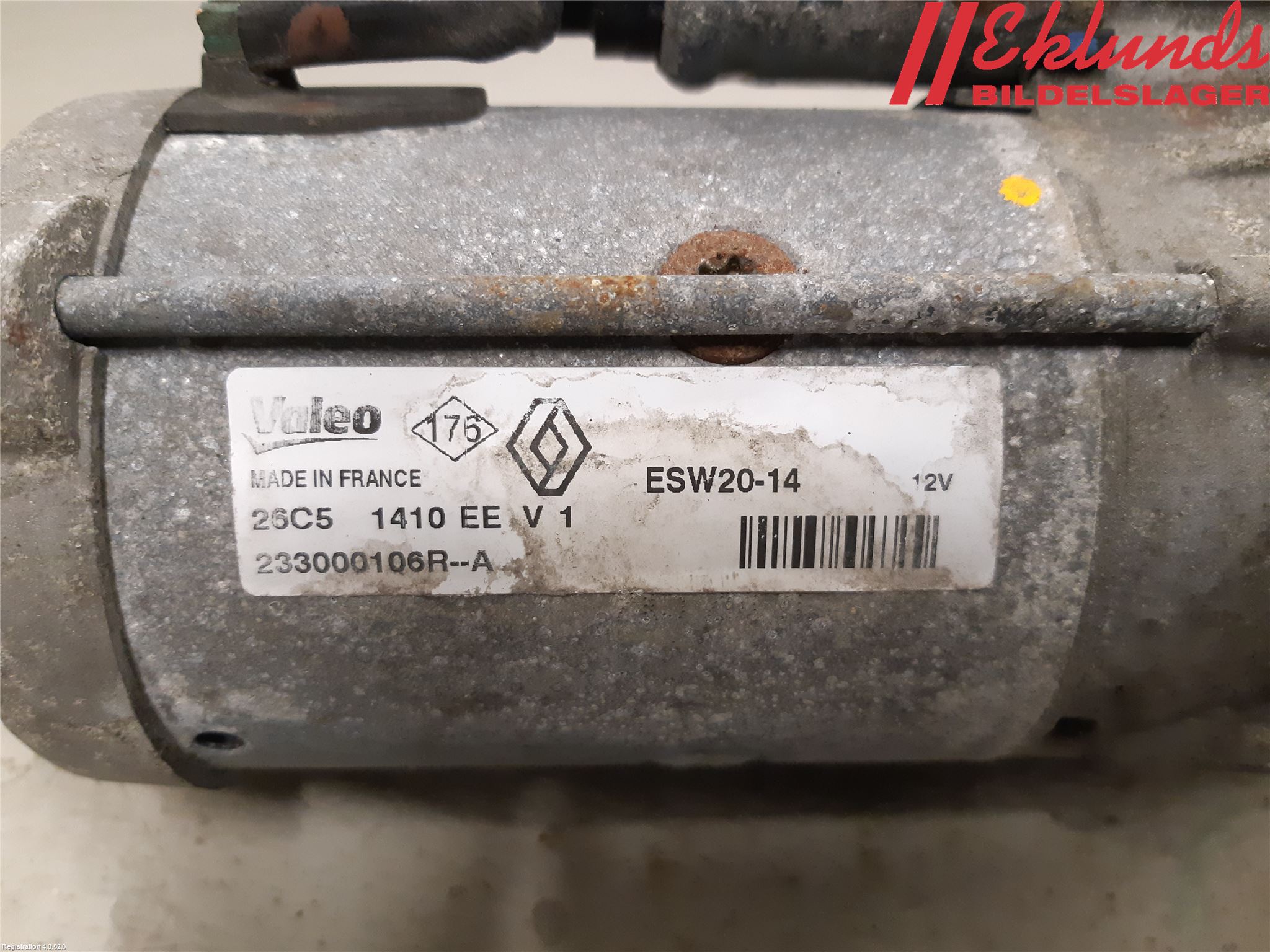 Renault TRAFIC/E-TECH 15- Startmotor Diesel