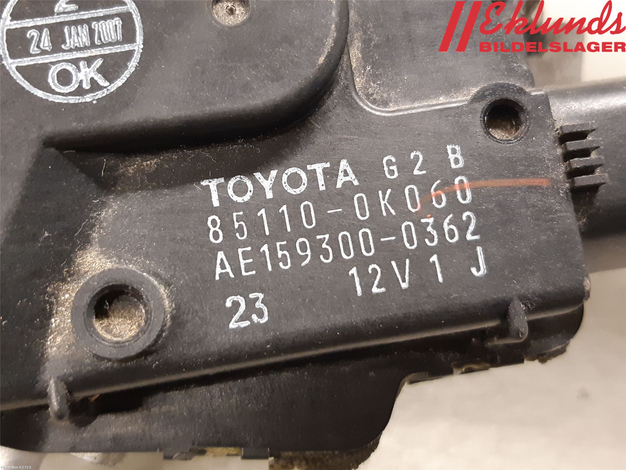 Toyota HILUX 05-16 Torkarmotor Vindruta