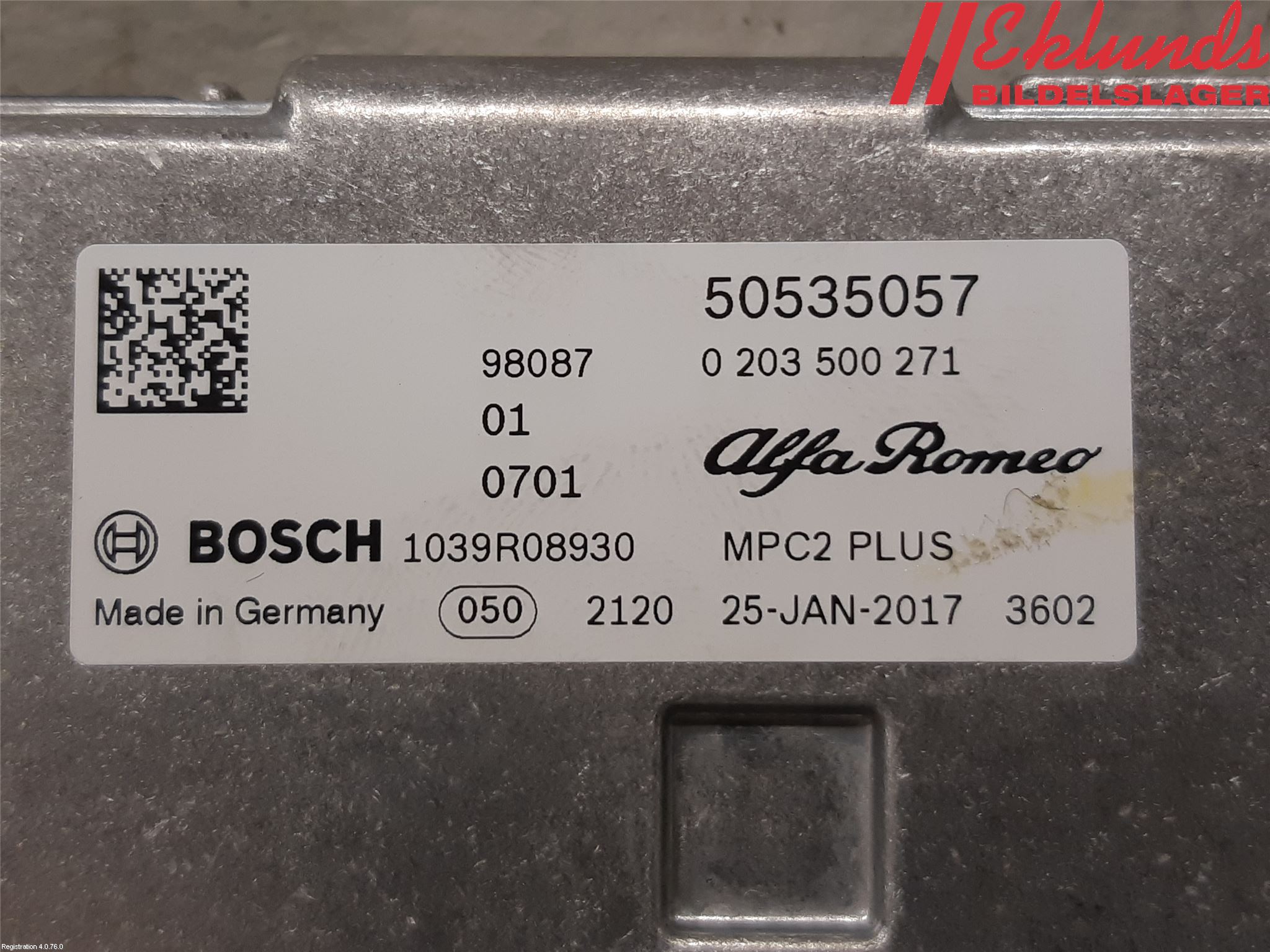 Alfa GIULIA Sensor Aktivt Kollisionsskydd