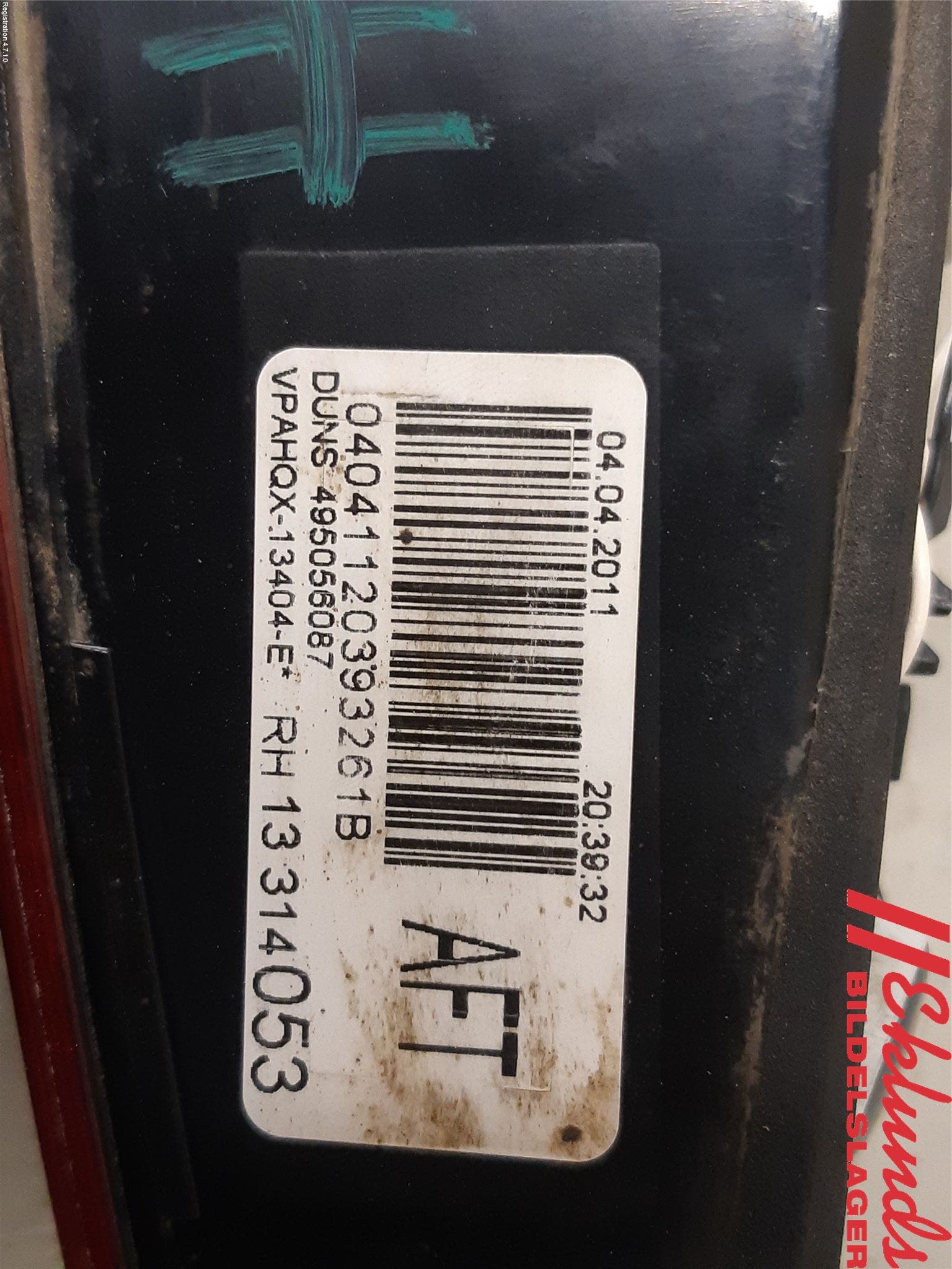 Opel ASTRA J 10-15 Bakljus Lucka Hö