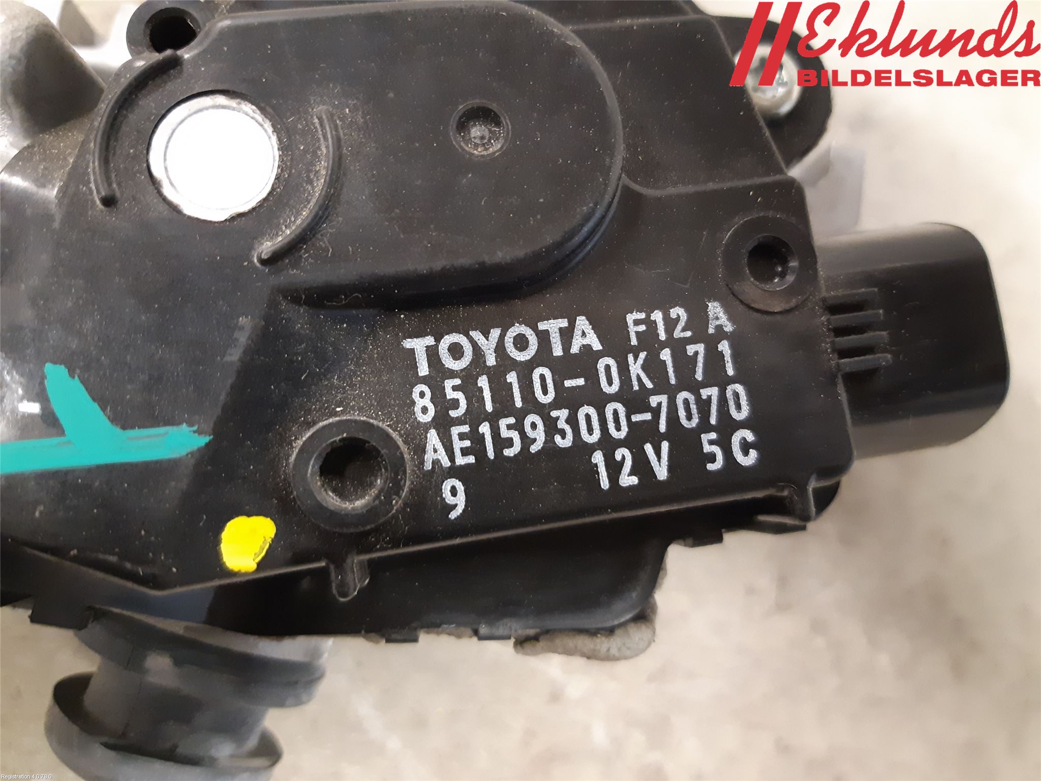 Toyota HILUX 16- Torkarmotor Vindruta