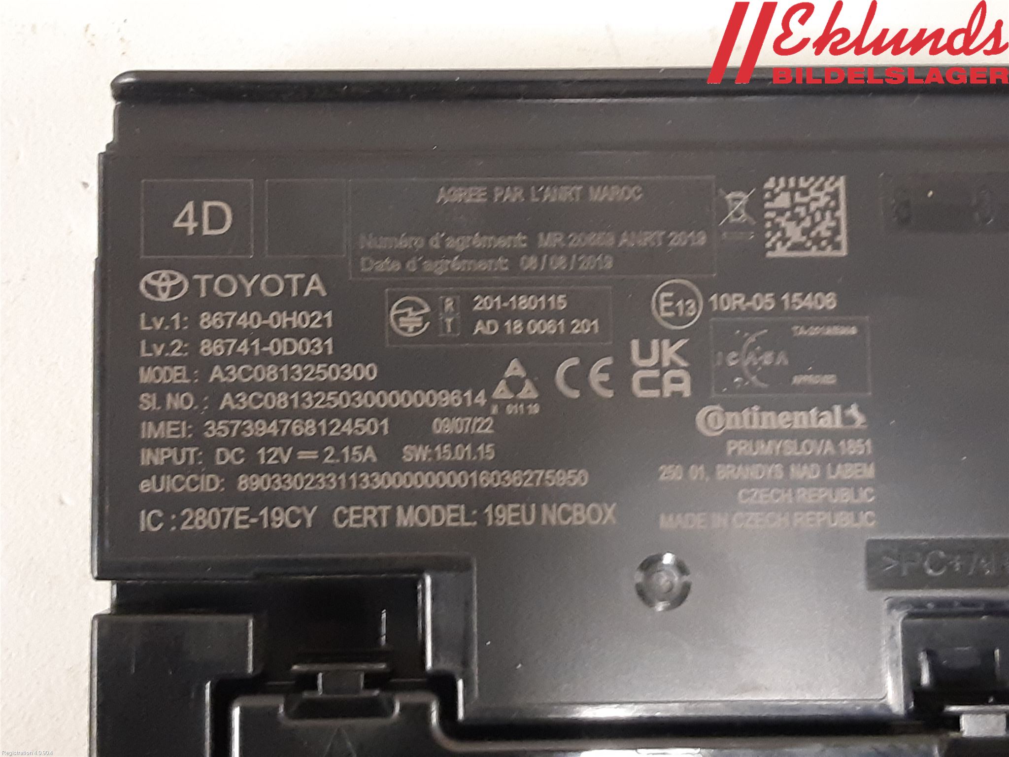 Toyota AYGO X AB70 22- Styrenhet Övrigt