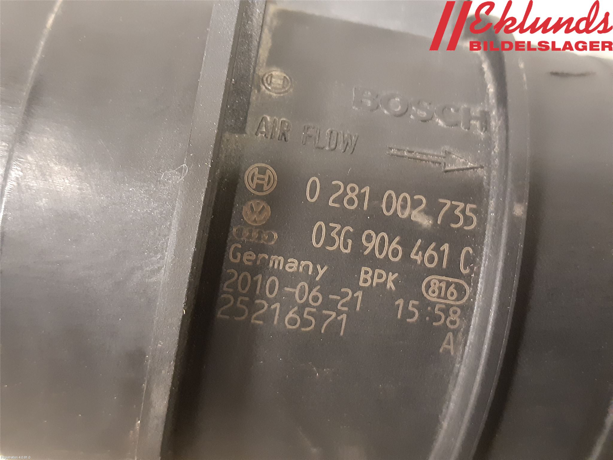 Audi A6/S6     05-11 Injluftmassamätare