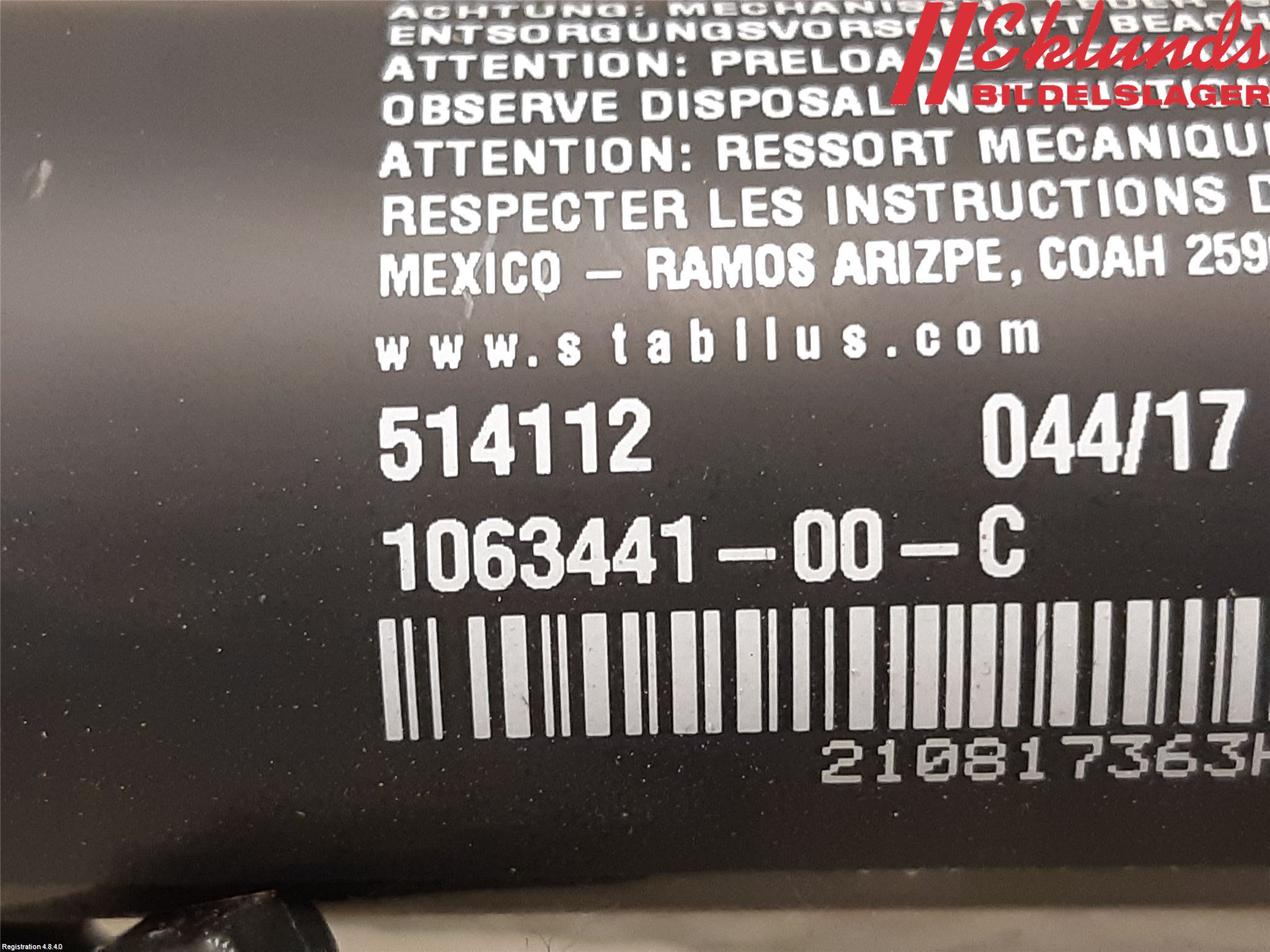 Tesla MODEL X 16- Gasfjäder Övrigt