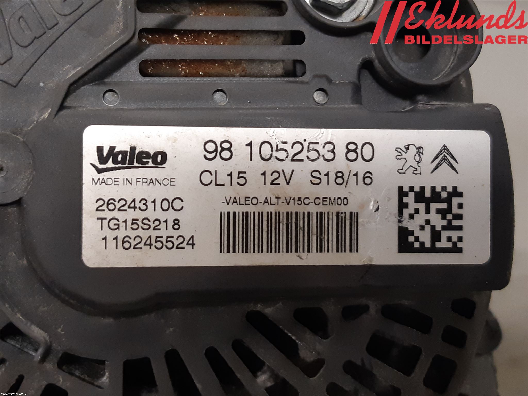 Citroen BERLINGO 08-18 Generator