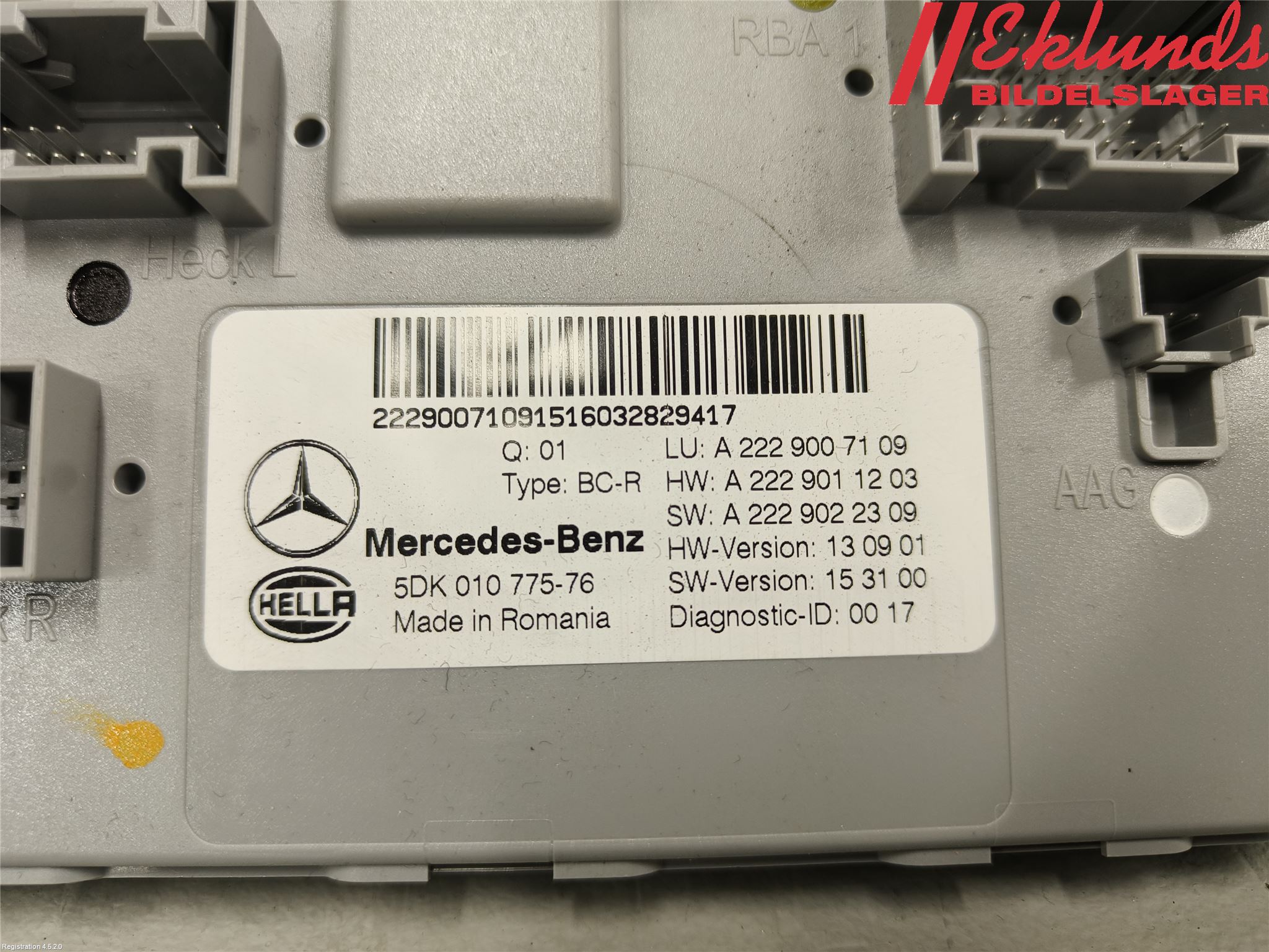 Mercedes-Benz MB GLC-KLASS (X253/C253) 15-22 Styrenhet Övrigt