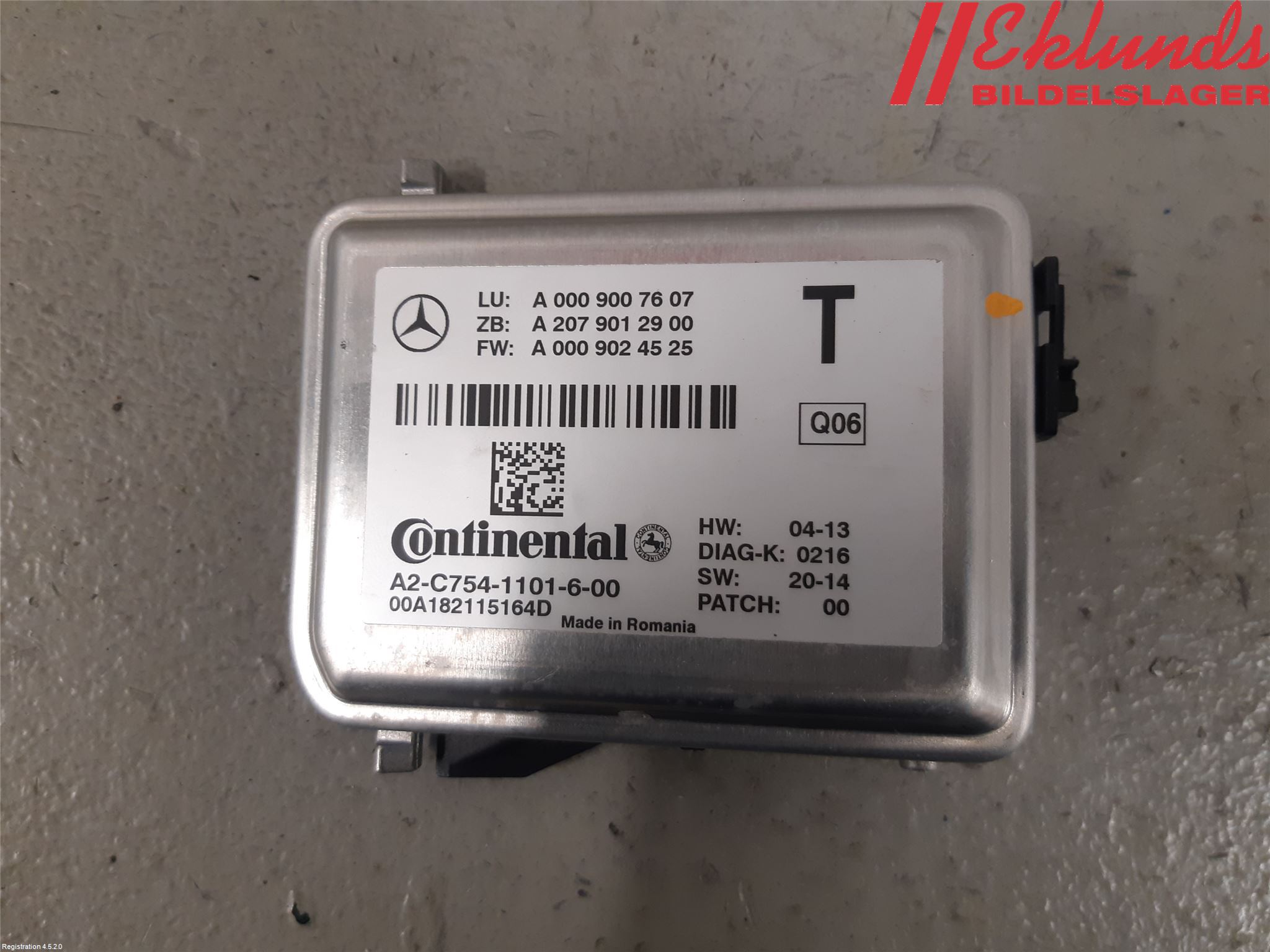Mercedes-Benz MB CLA-KLASS (C117/X117) 13-19 Sensor Aktivt Kollisionsskydd