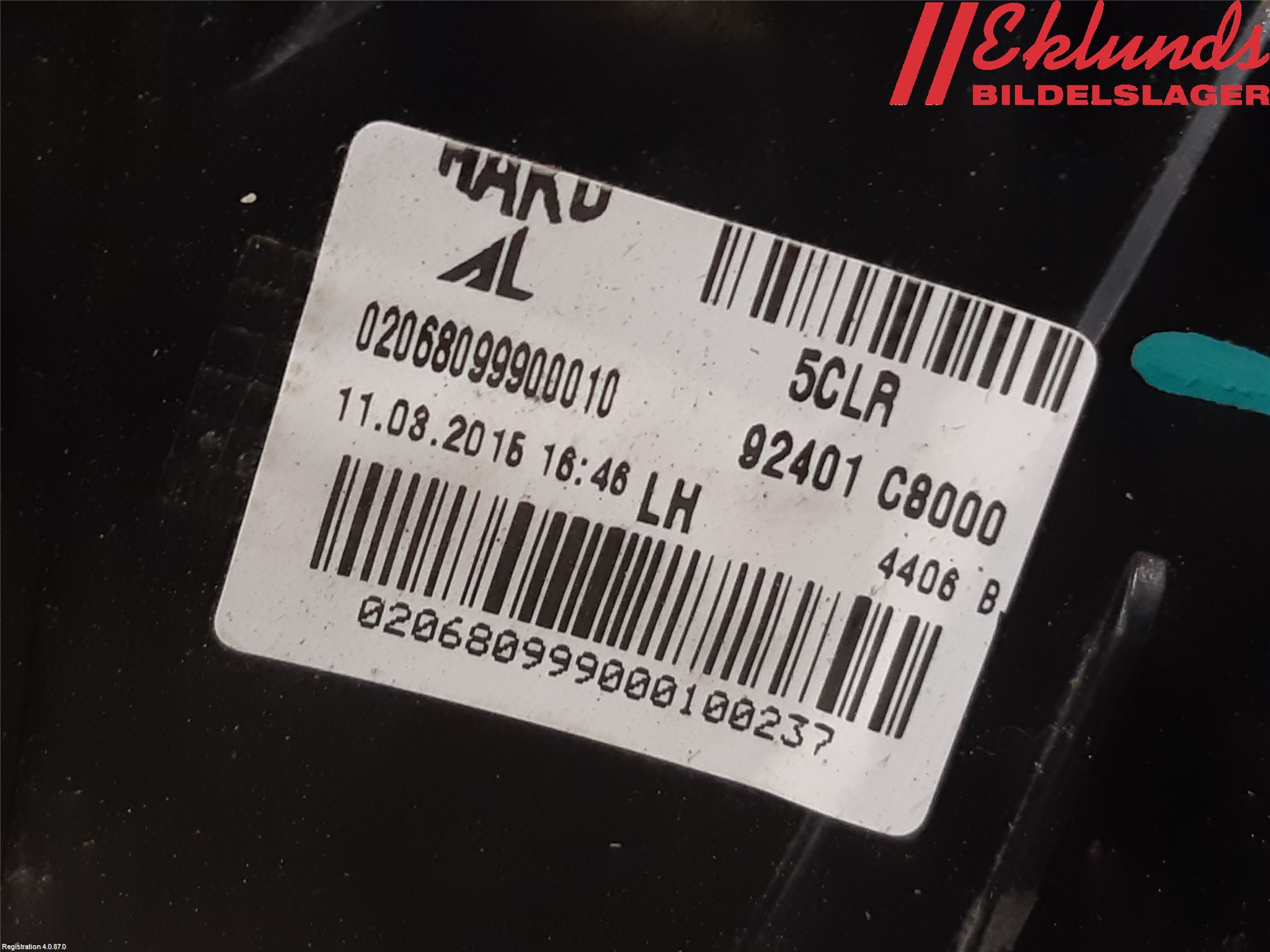 Hyundai i20 GB 15-20 Bakljus Vänster