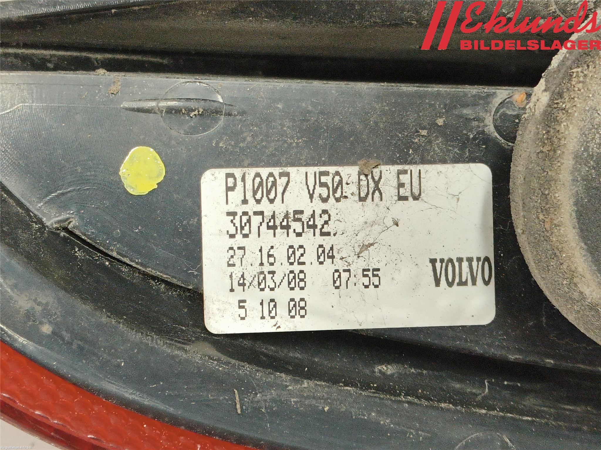 Volvo V50 08-12 Bakljus Höger