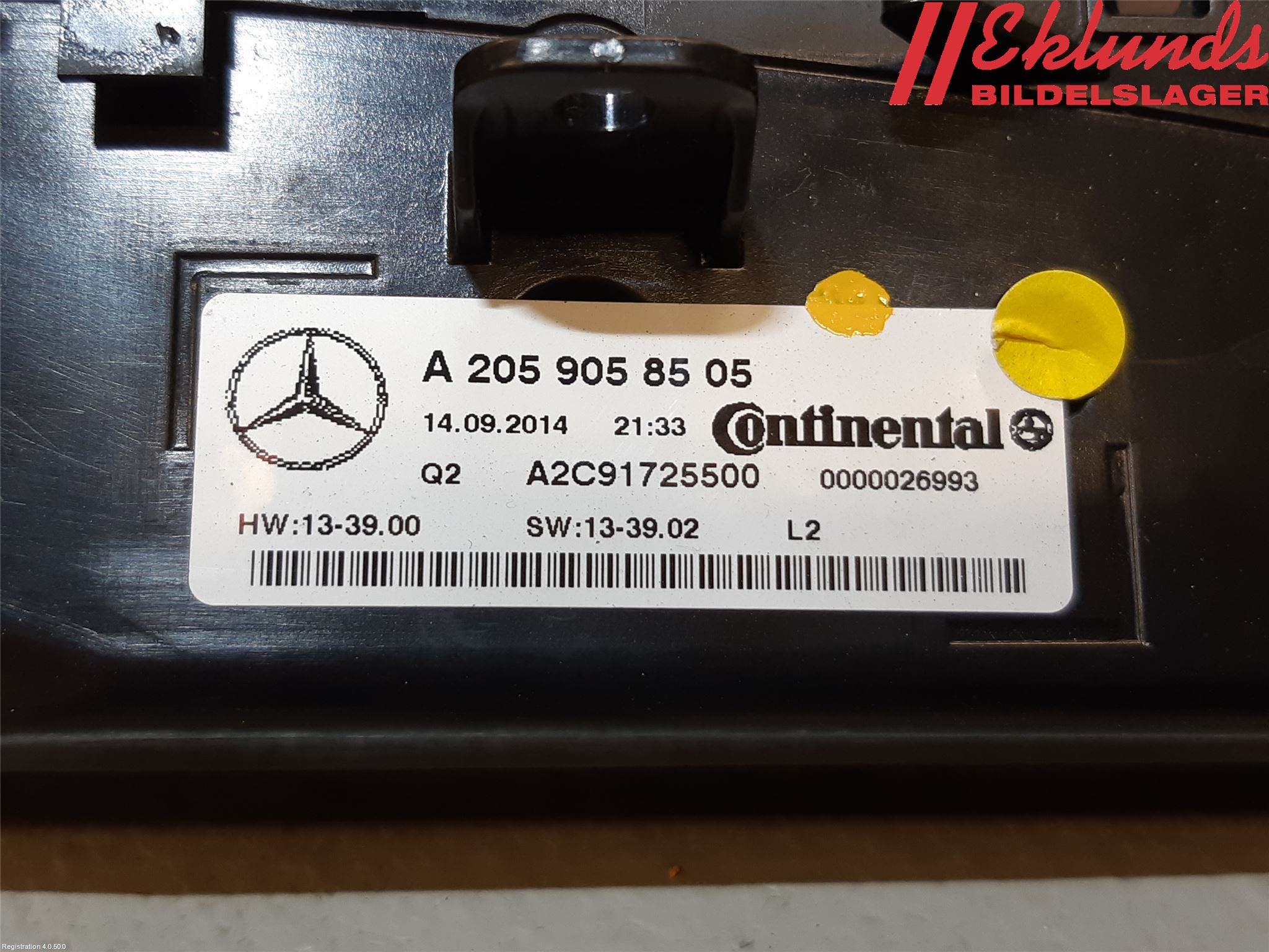 Mercedes-Benz MB C-KLASS (W205) 14-21 Ac Styrenhet Ac Manöveren