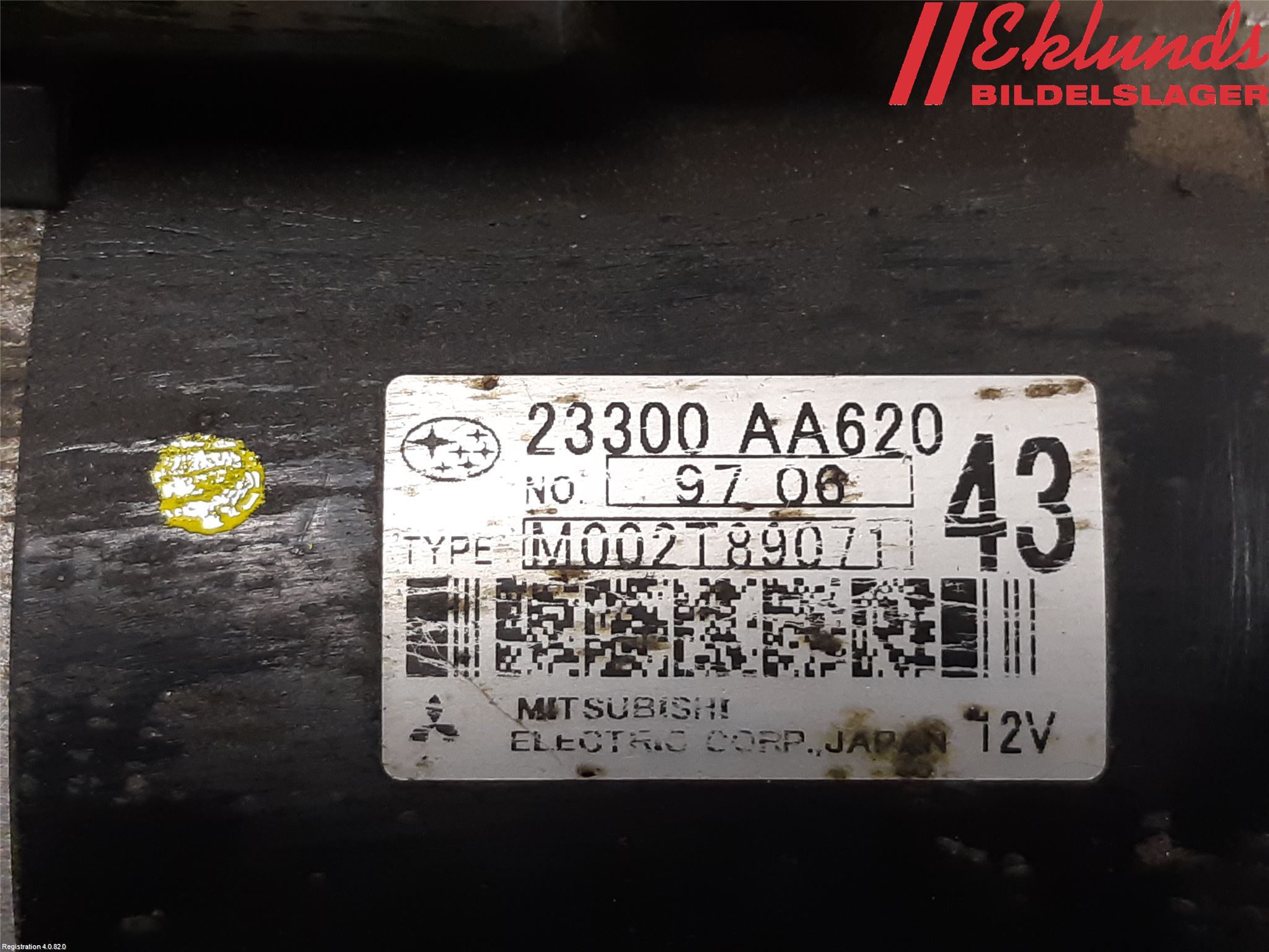 Subaru LEGACY 10-14 Startmotor Diesel