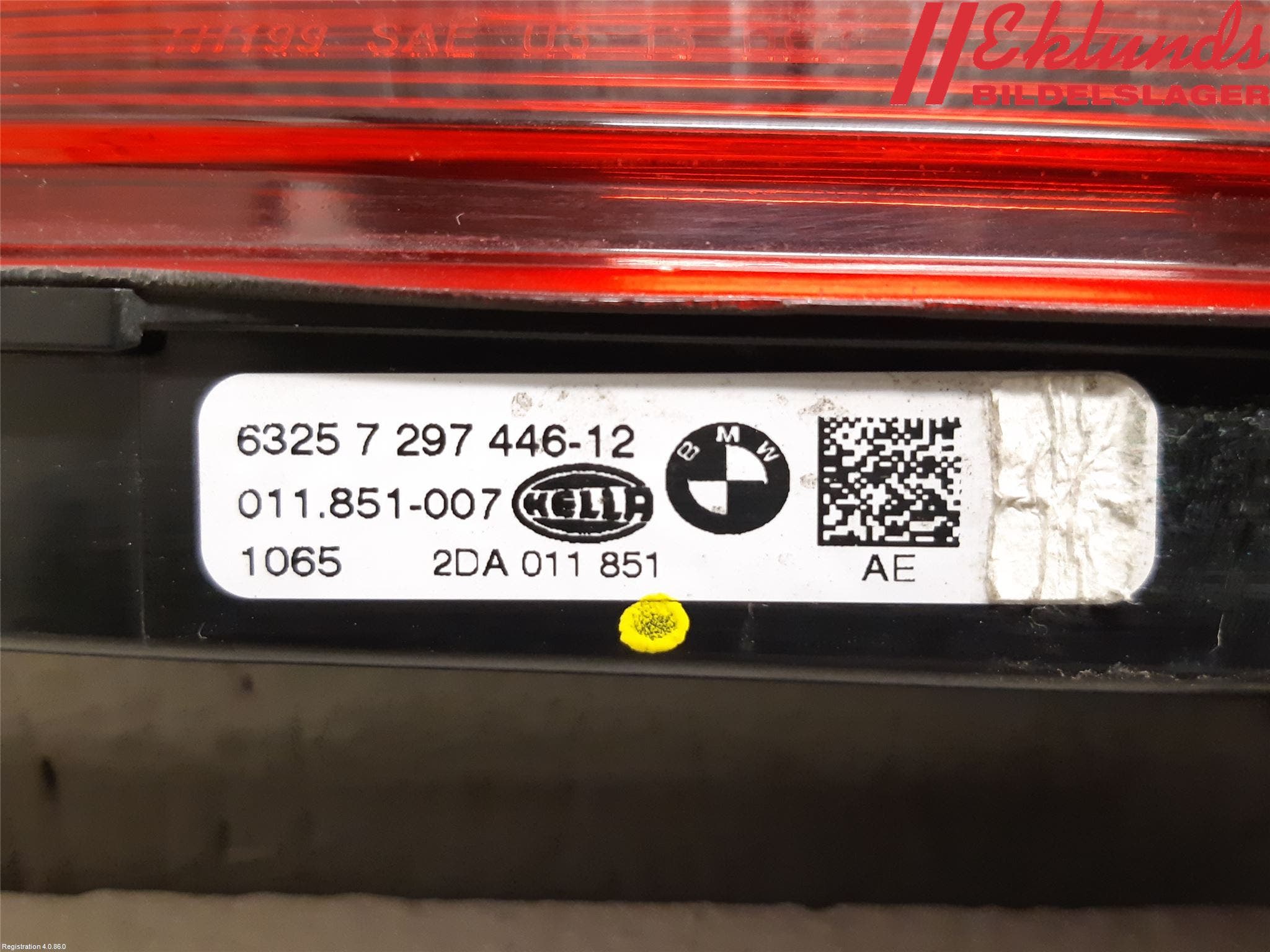 BMW X1 F48 15-22 Bromsljus Bakruta