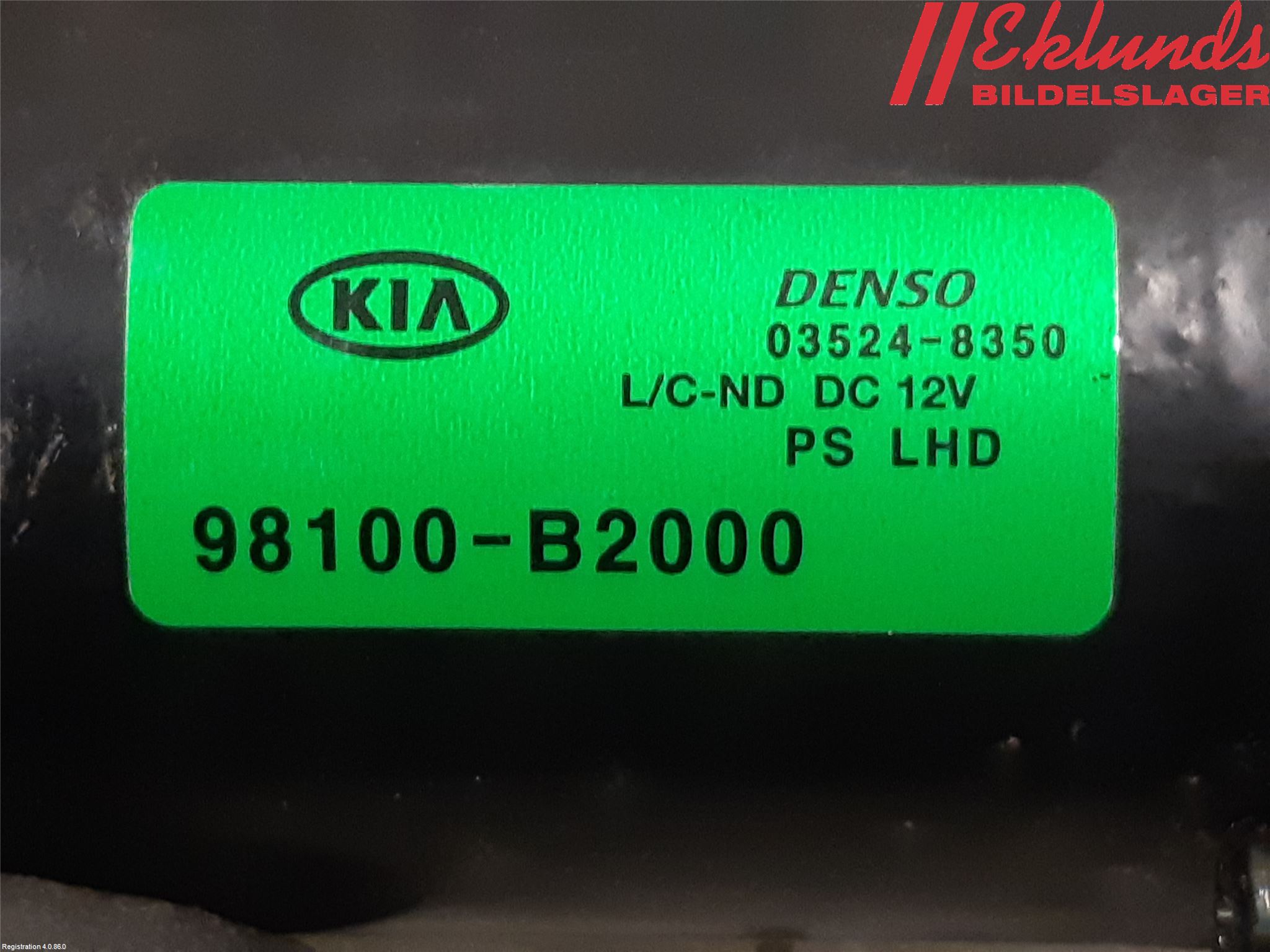 Kia SOUL 09- Torkarmotor Vindruta