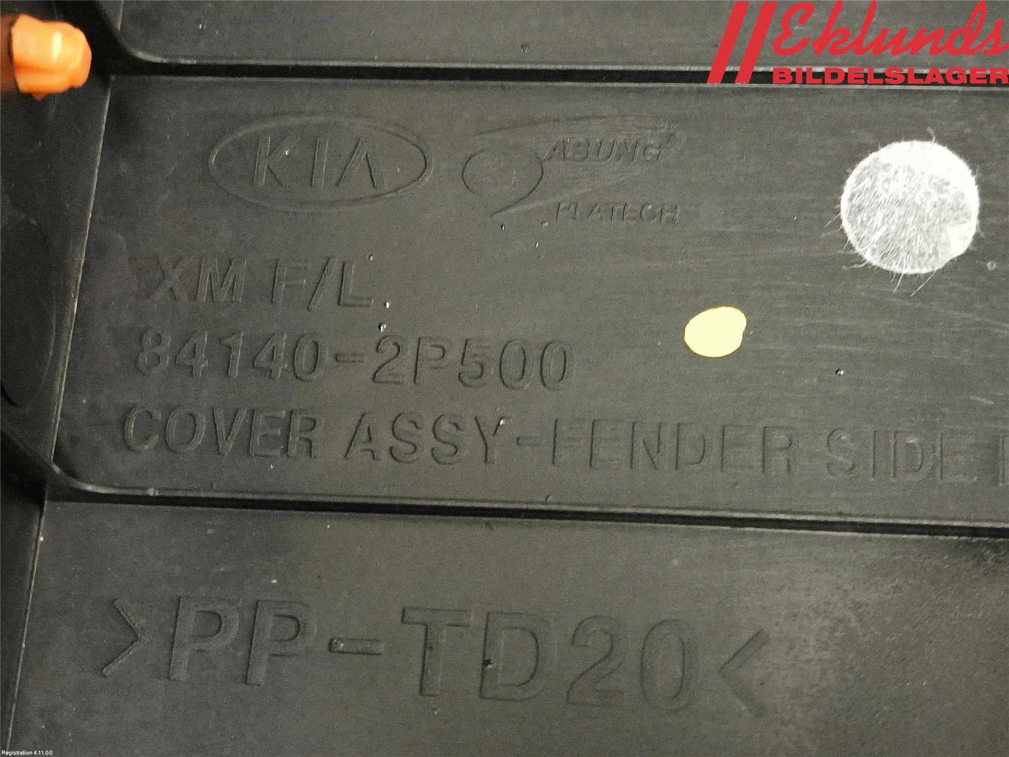 Kia SORENTO 10-14 Deflektor Plåt-Plast Kylning