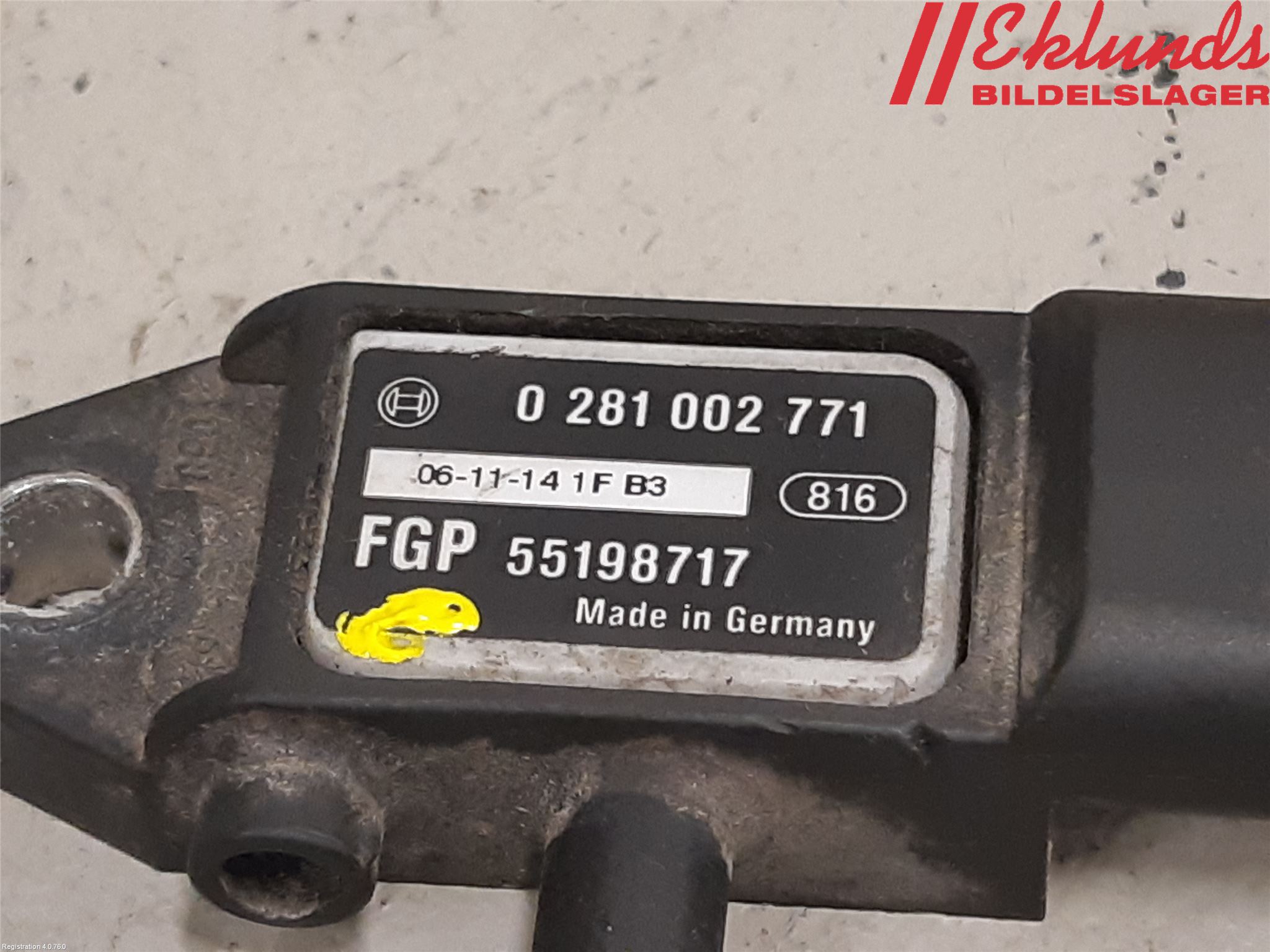 Opel CORSA D 07-14 Givare Temp-Tryck Avgas