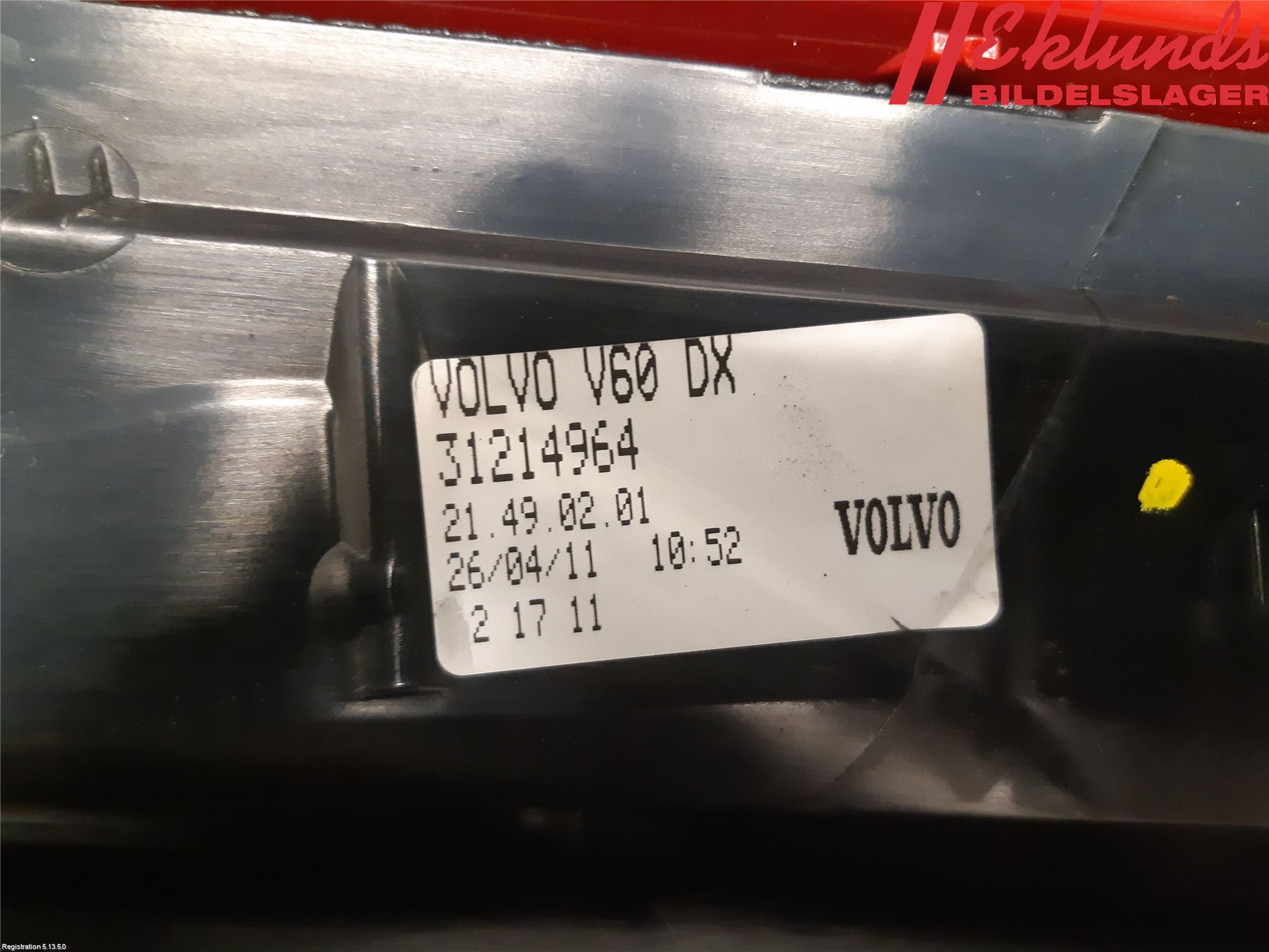 Volvo V60 11-13 Bakljus Höger