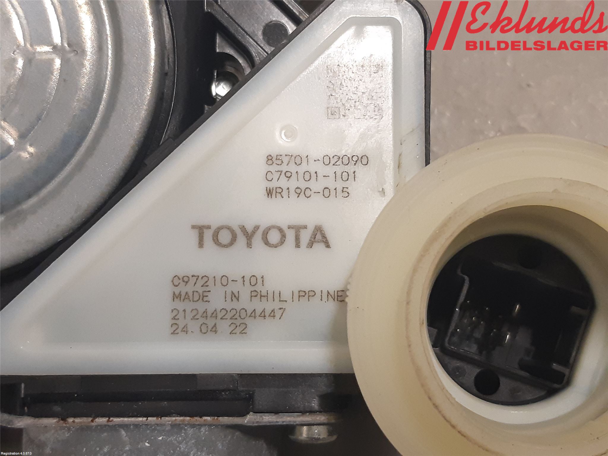 Toyota COROLLA 19- Fönsterhiss El Kompl