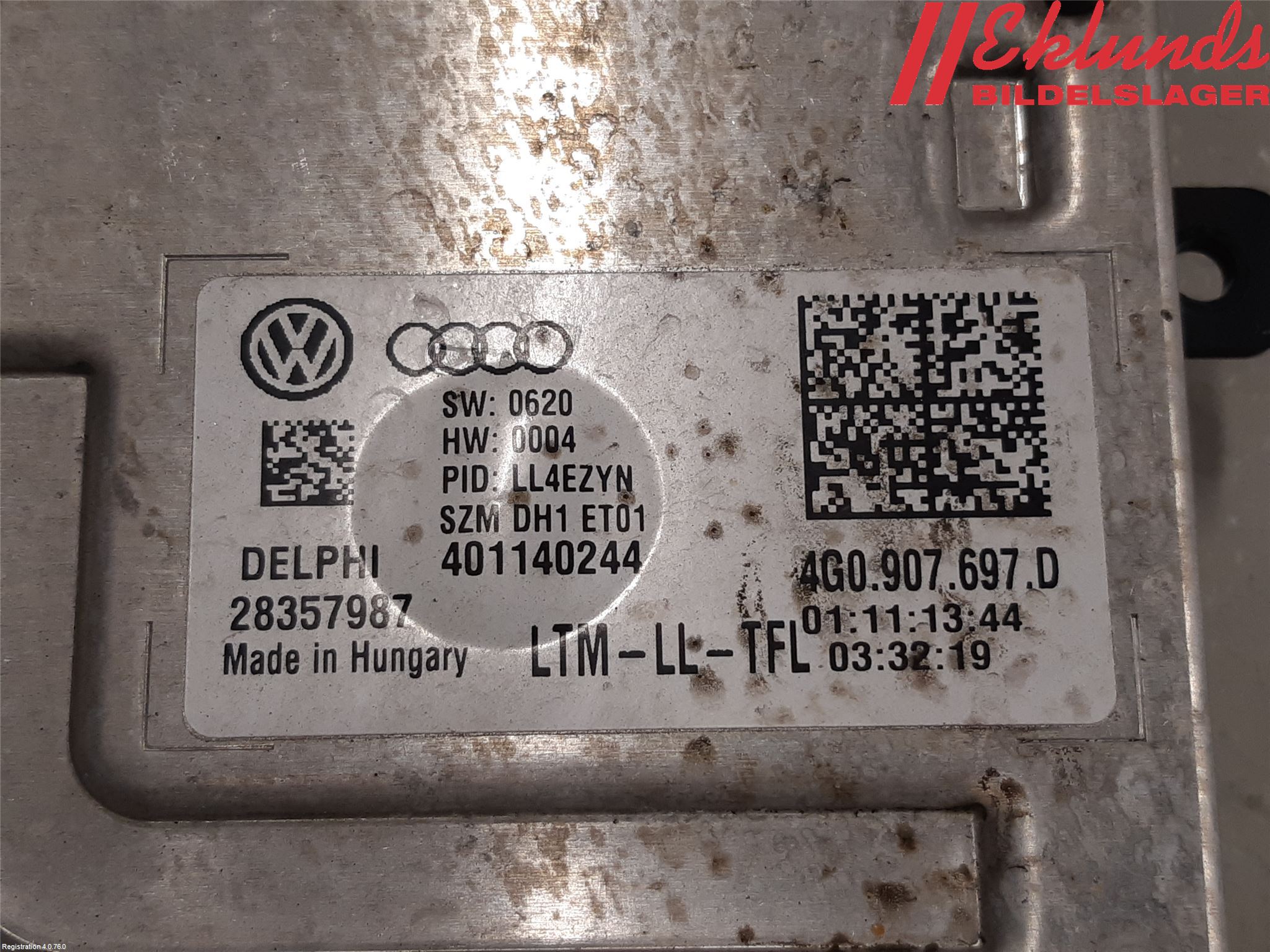 Audi A6/S6 4G 11-18 Styrenhet Strålkastare