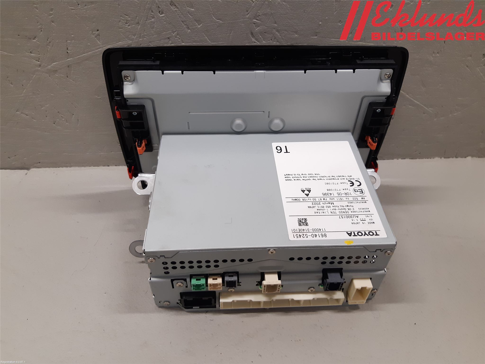 Toyota YARIS XP21 20- Cd Radio - Multimediapanel