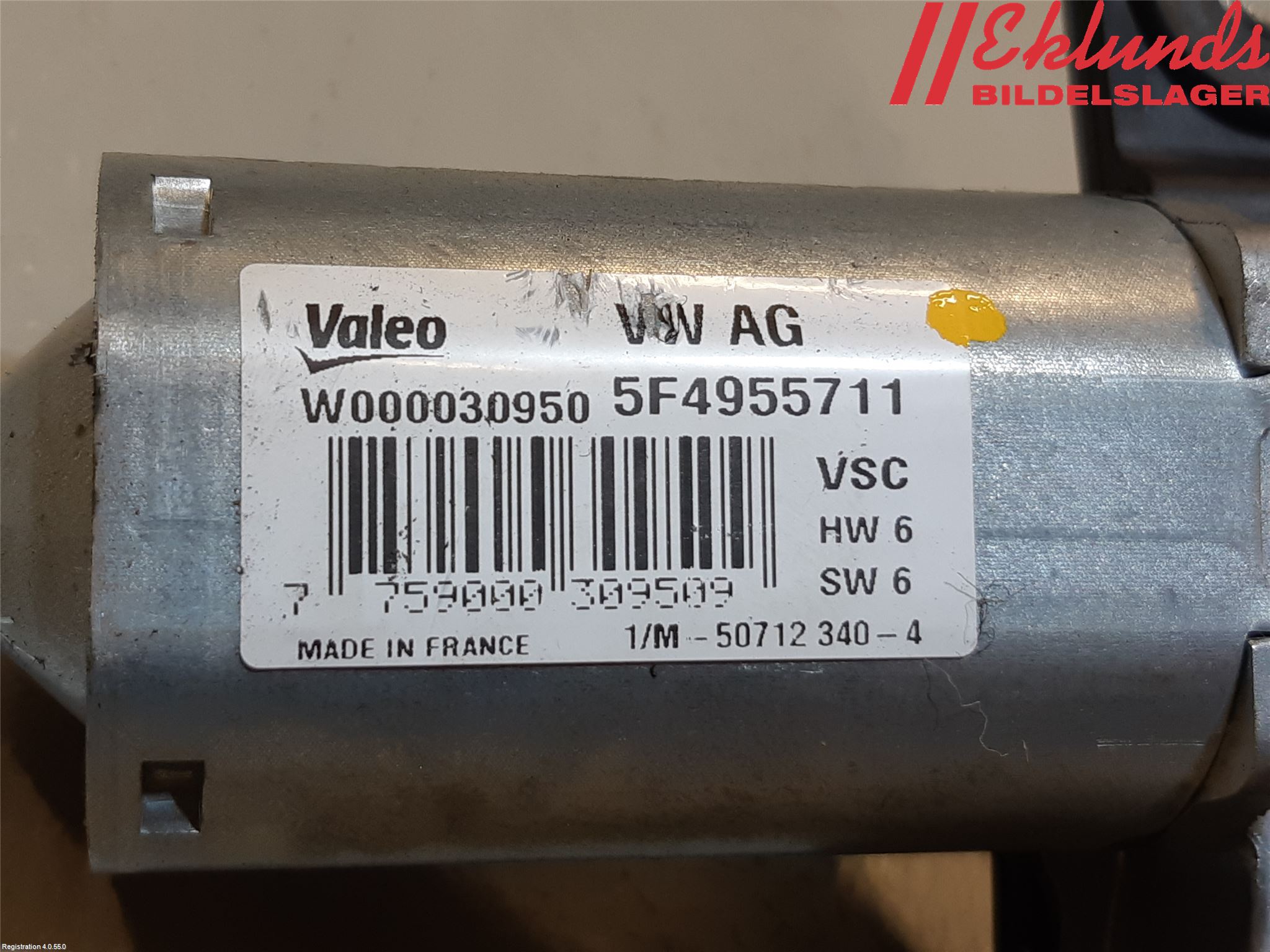 Skoda RAPID Torkarmotor Baklucka