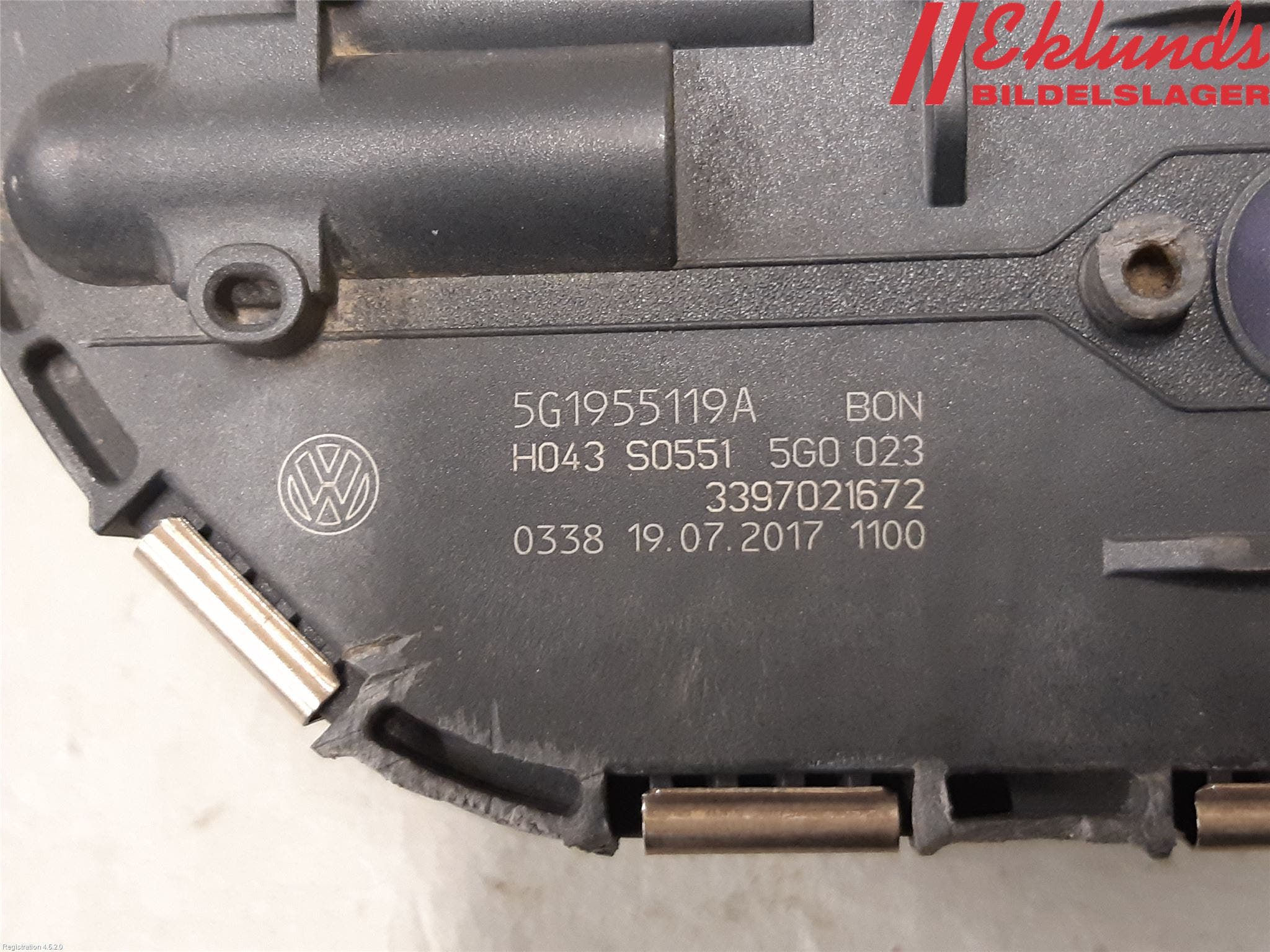 Volkswagen VW GOLF / E-GOLF VII 13-20 Torkarmotor Vindruta