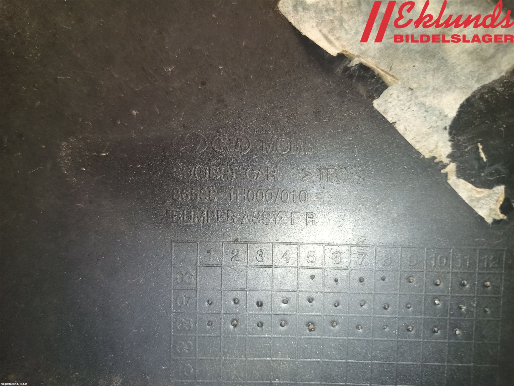 Kia CEED 06-12 Stötfångarbeklädnad Fram