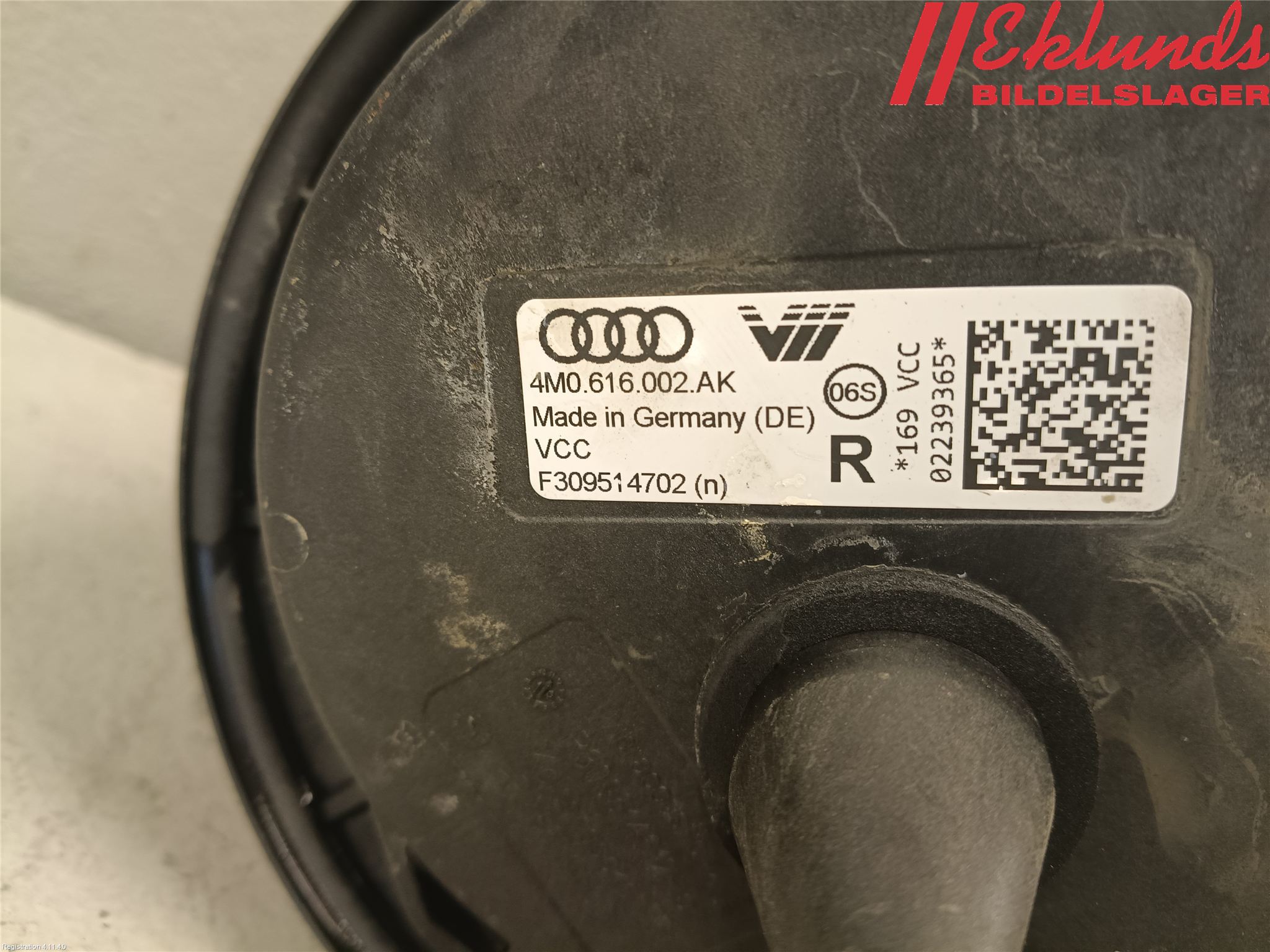 Audi E-TRON, S GE 19- Nivå-Luftfjädring Bälg