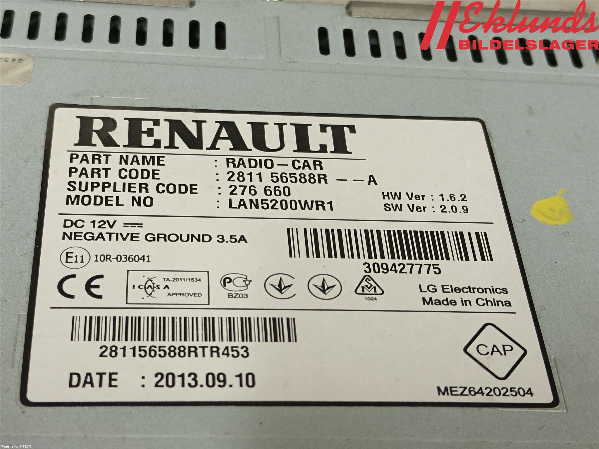 Dacia DUSTER 10-17 Cd Radio - Multimediapanel