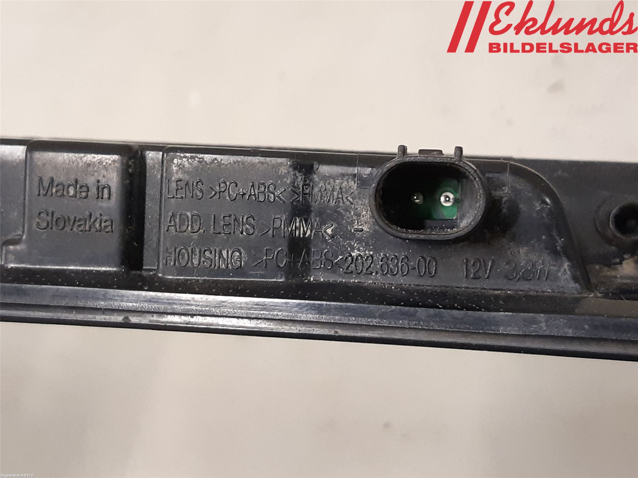 Opel ASTRA K 16-22 Bromsljus Bakruta