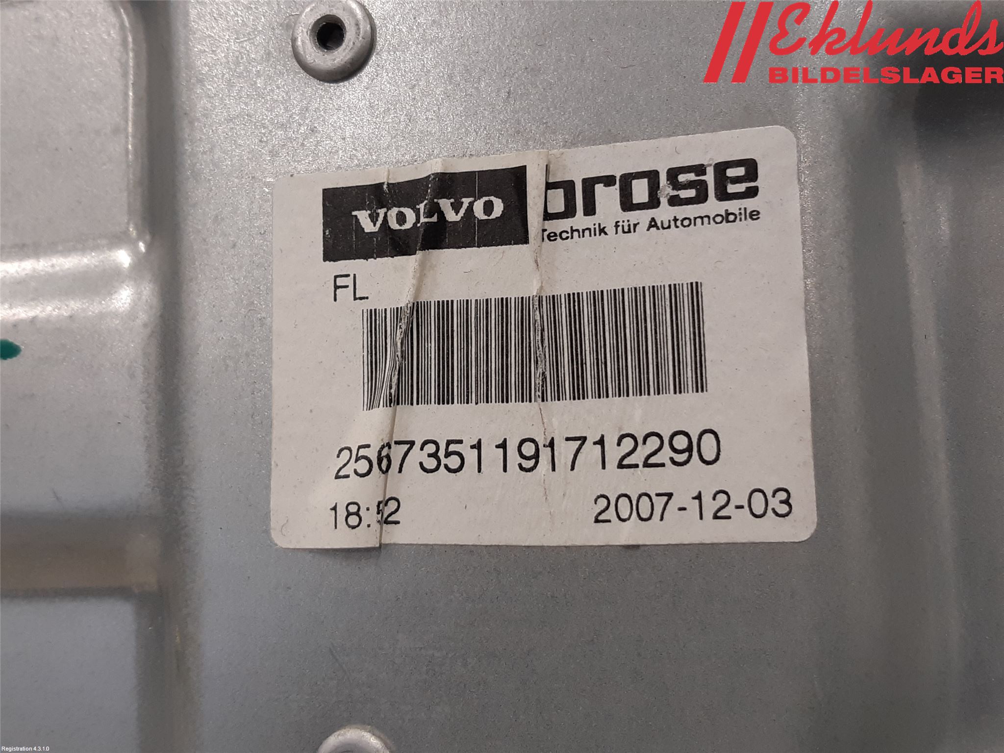 Volvo S80 07-13 Fönsterhiss El Kompl