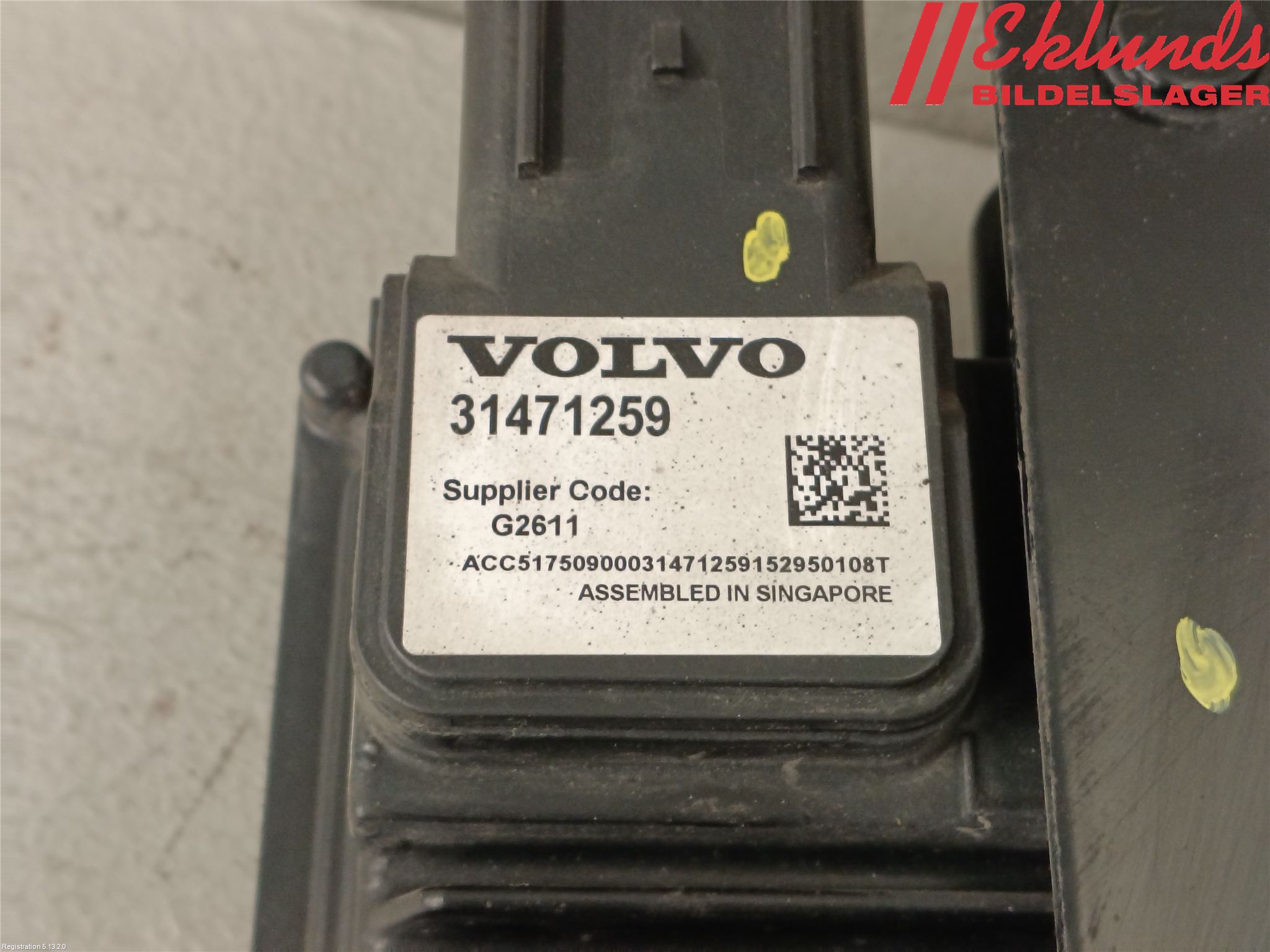 Volvo V70 14-16 Sensor Aktivt Kollisionsskydd