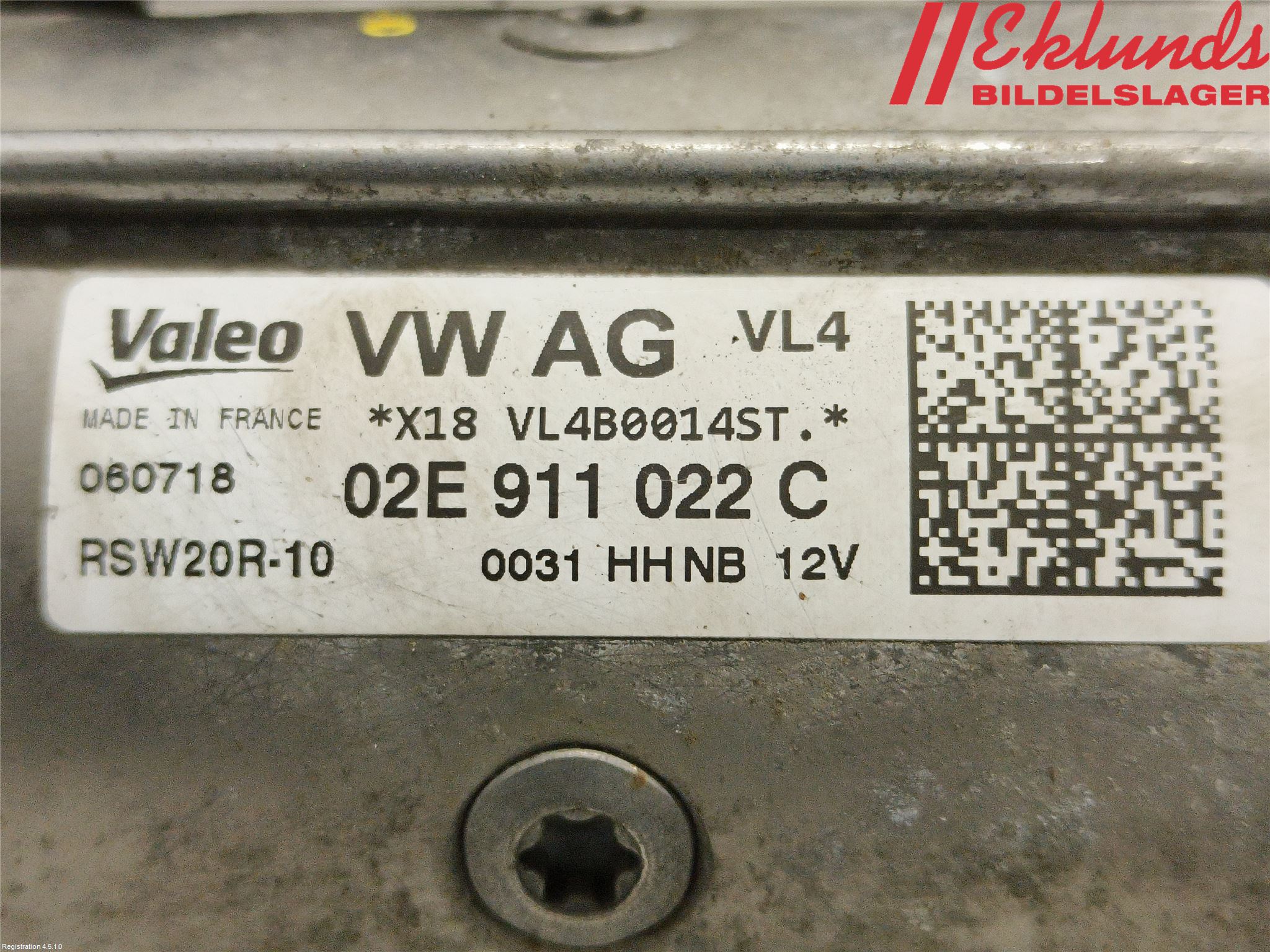 Volkswagen VW PASSAT 15-19 Startmotor Diesel