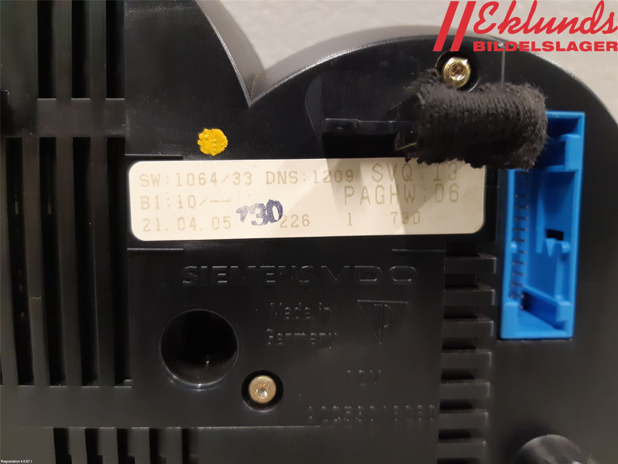 Porsche 911 64- Instrument Komb