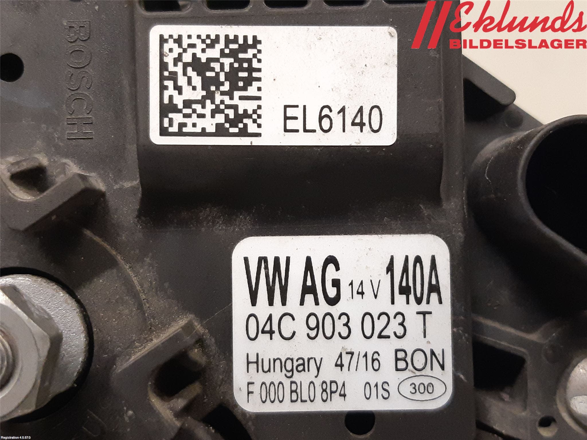 Volkswagen VW GOLF / E-GOLF VII 13-20 Generator
