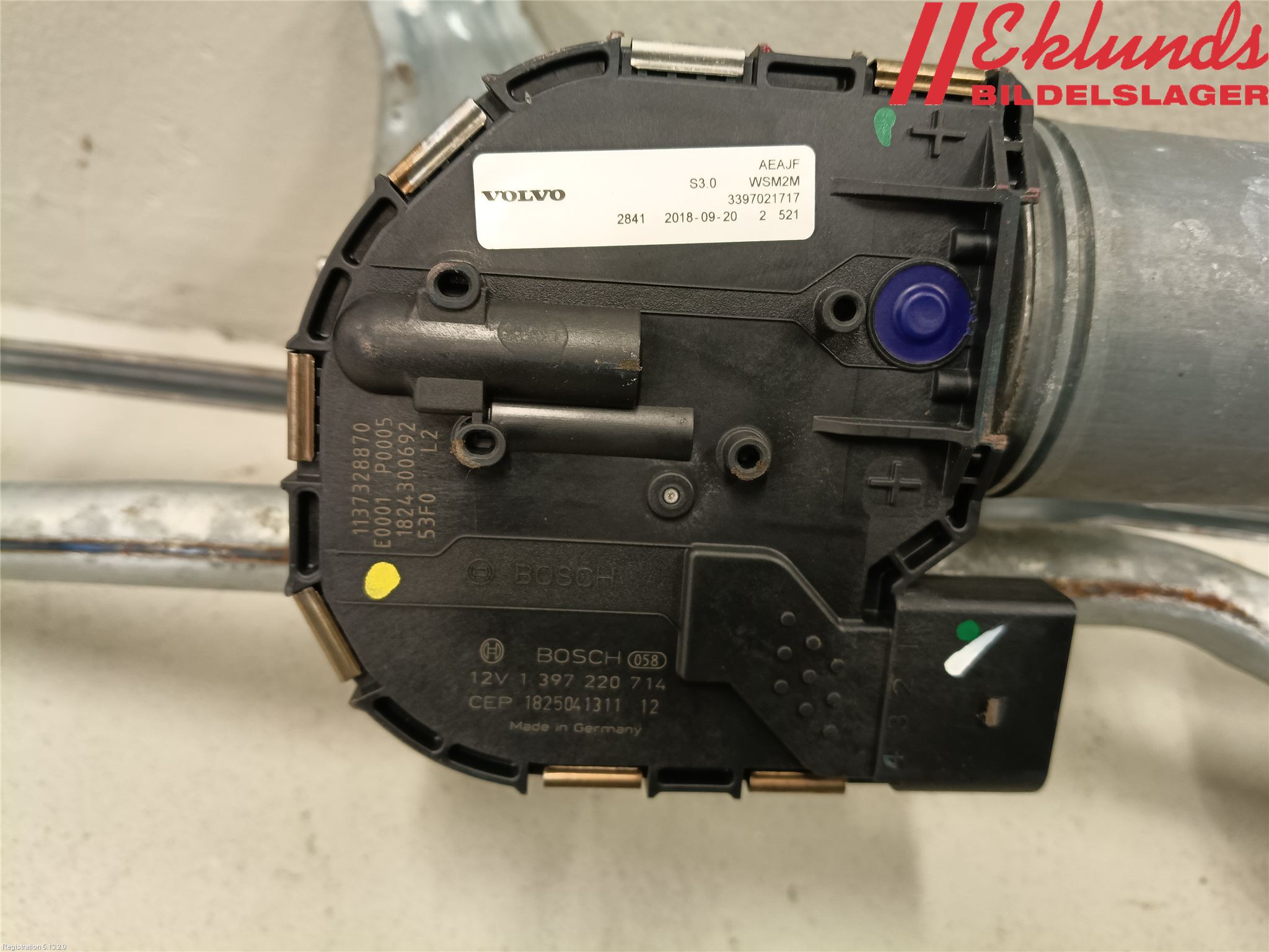 Volvo V90 17->> Torkarmotor Vindruta