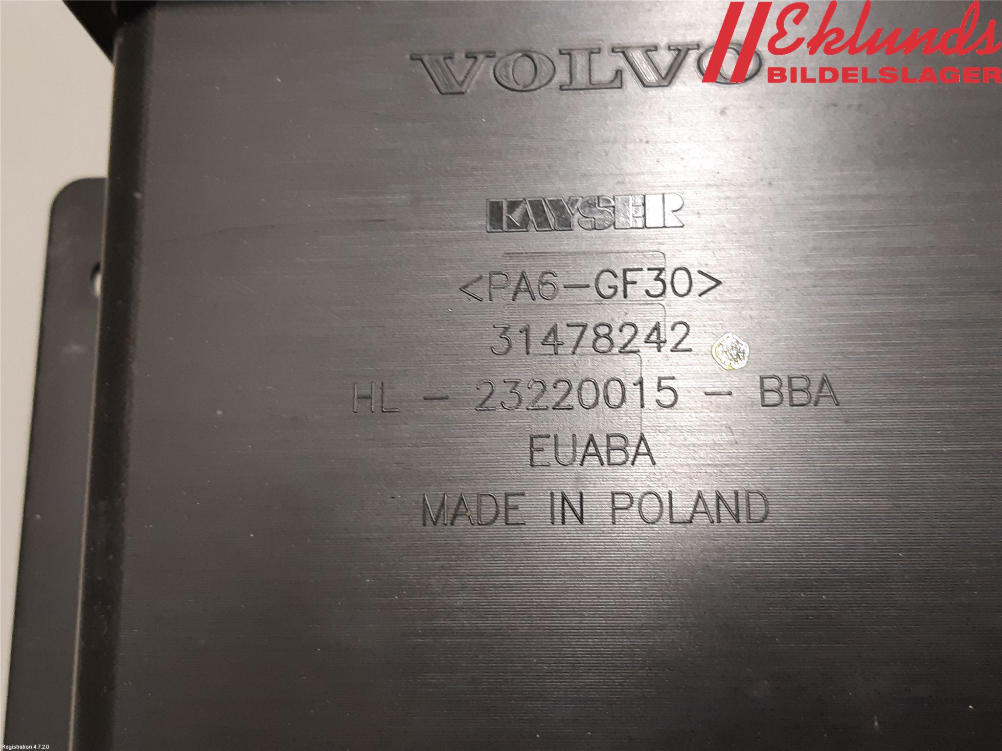 Volvo XC90/RECHARGE 16- Bränsle Kolkanister