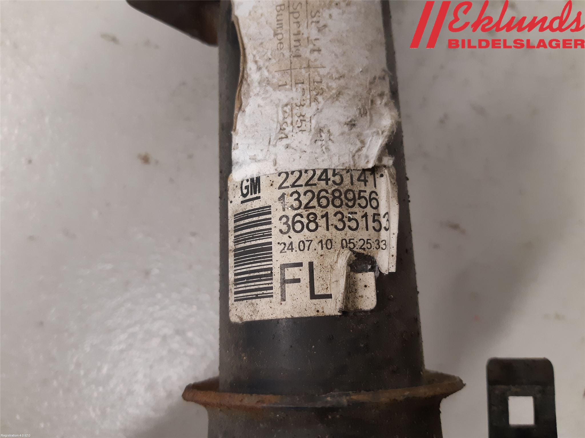 Opel MERIVA B 10-17 Fjäderben Fram Vänster