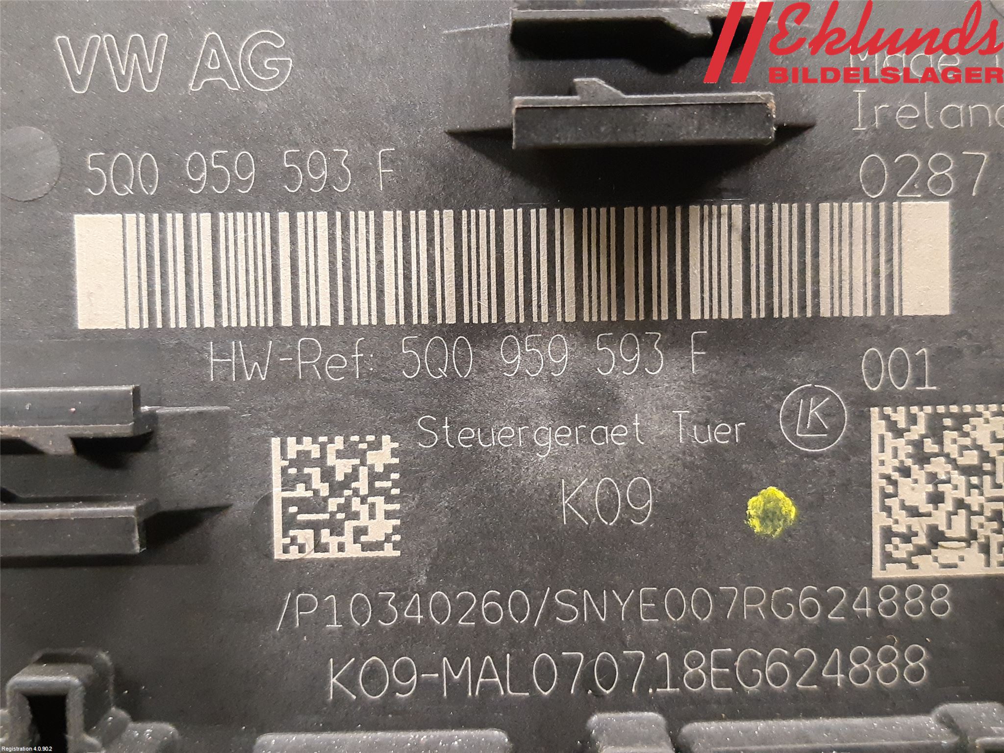 Volkswagen VW PASSAT 15-19 Styrenhet Dörr