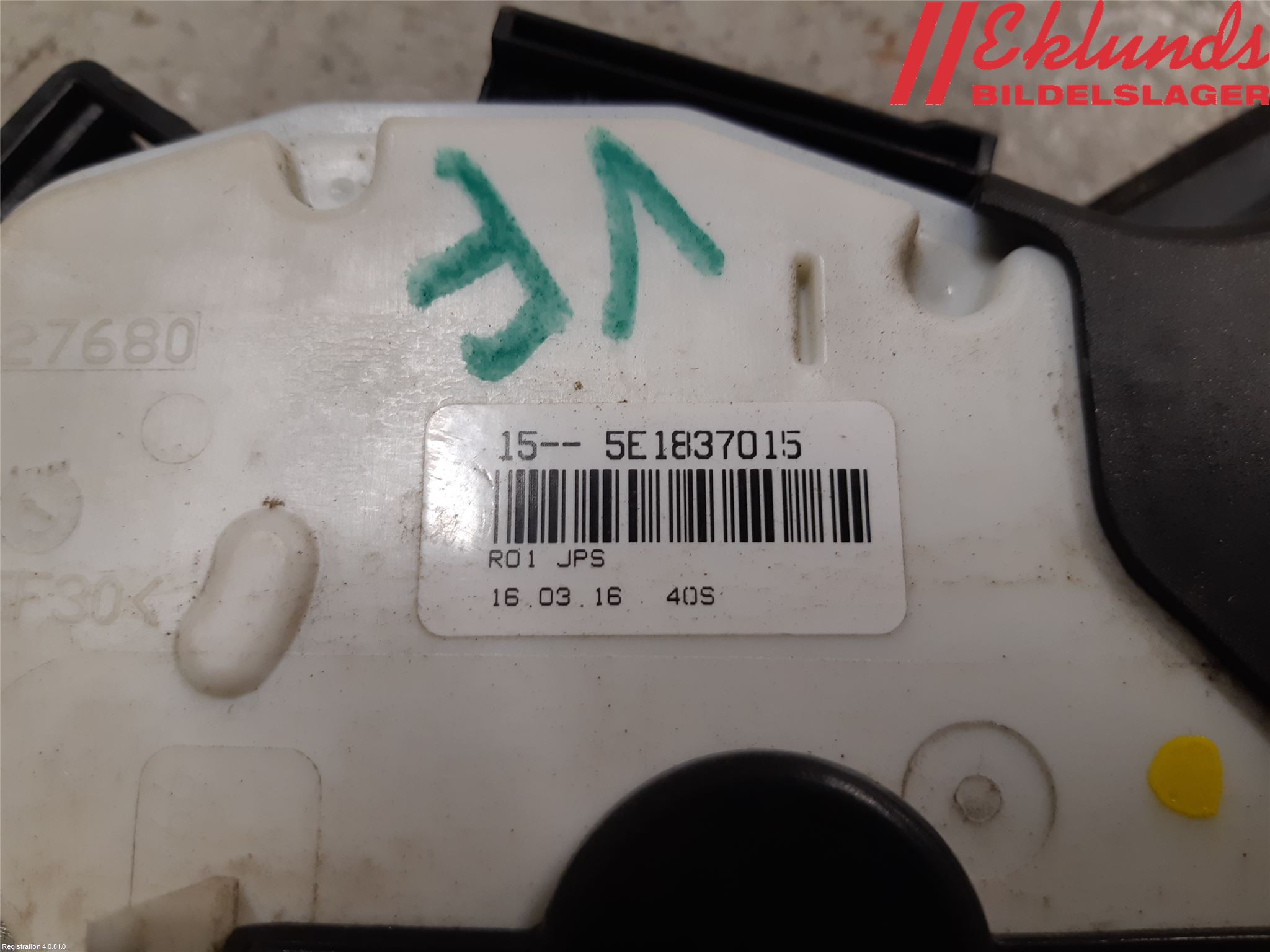 Volkswagen VW PASSAT 15-19 Låskista-Dörrlås