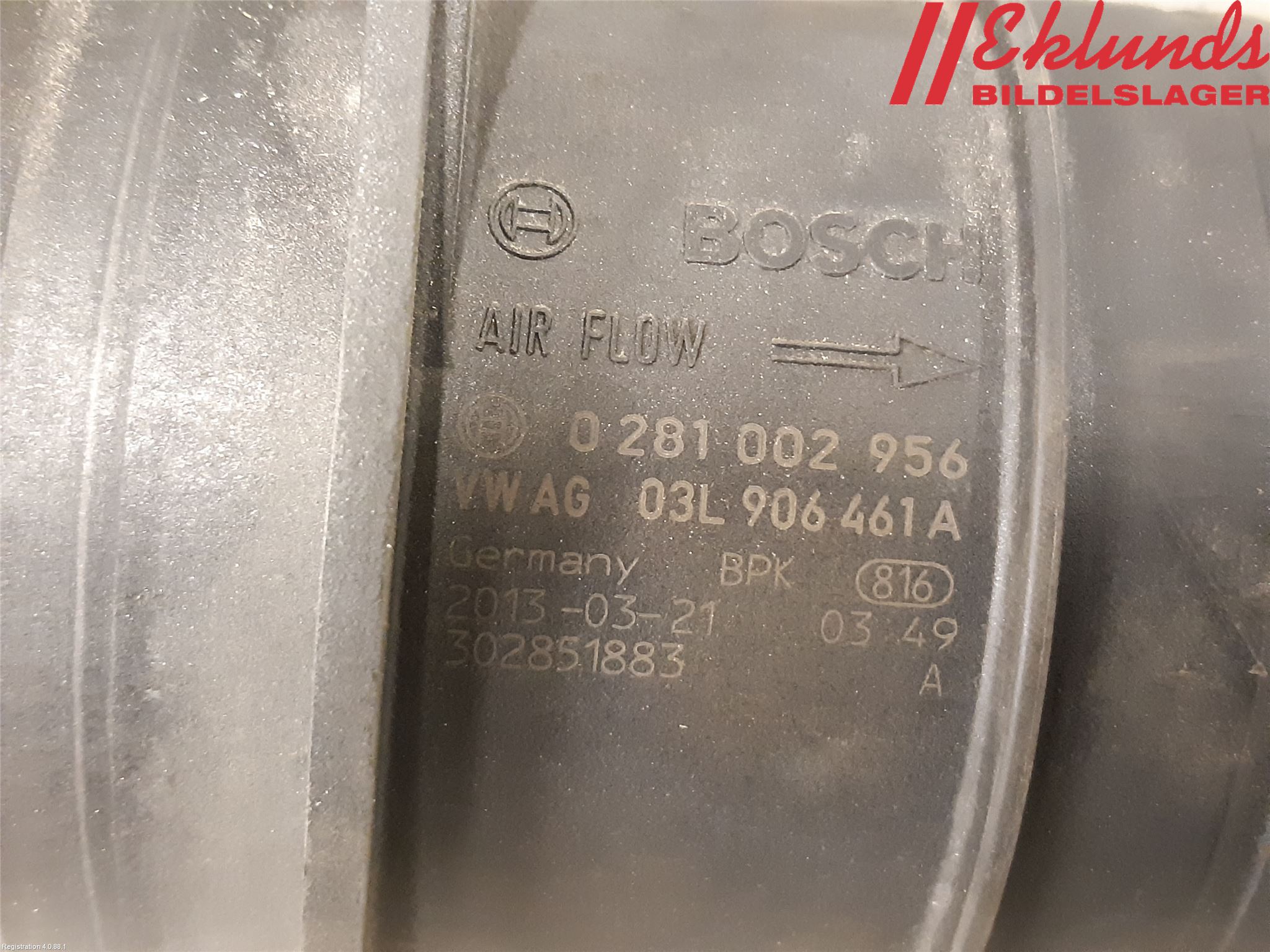 Audi A4 12-15 Injluftmassamätare