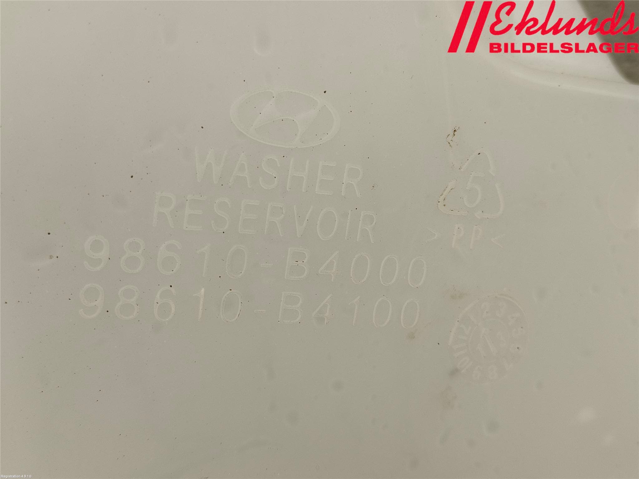 Hyundai i10 BA 14-16 Spolartank Vindruta