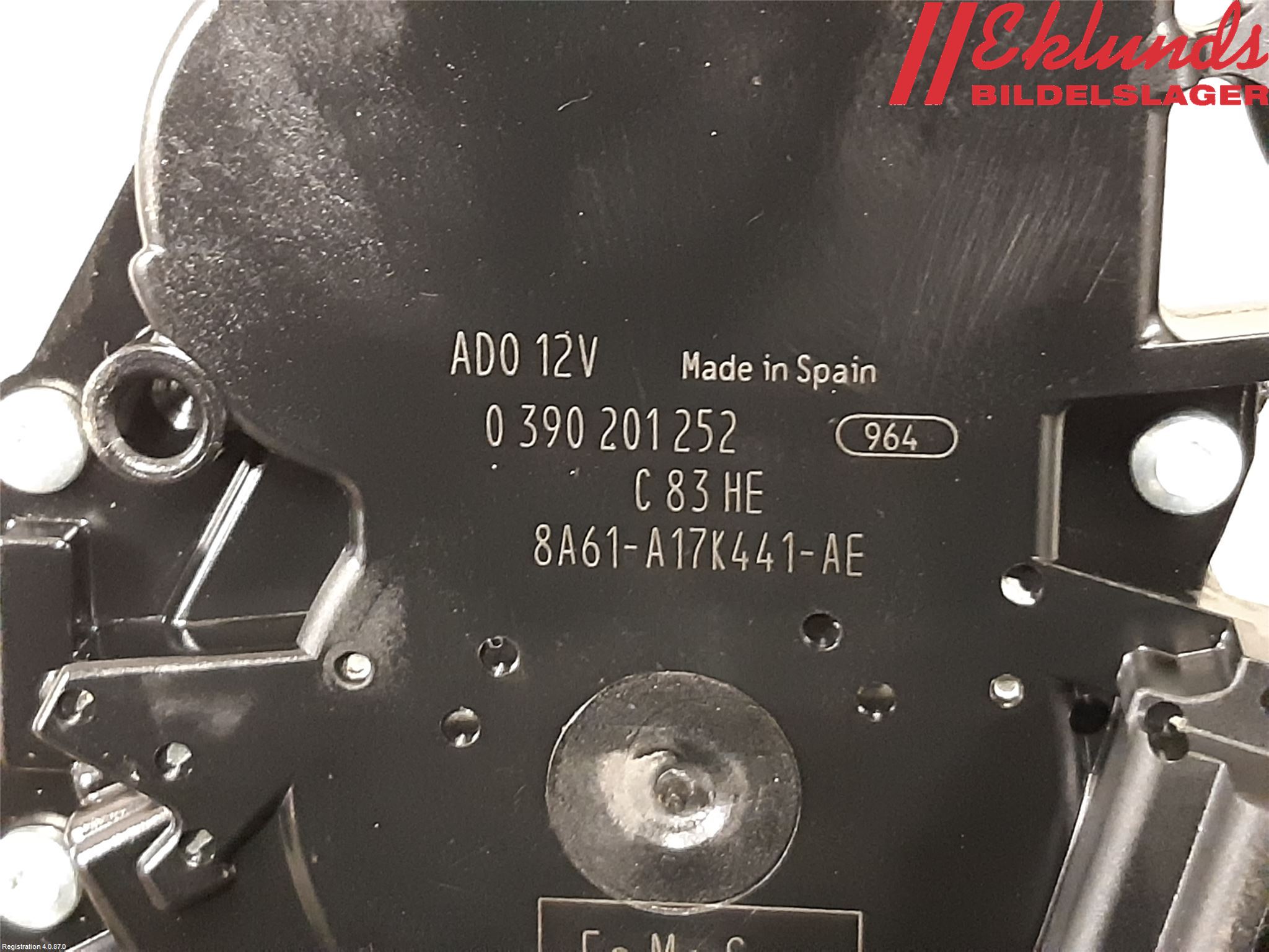 Ford FIESTA 13-17 Torkarmotor Baklucka