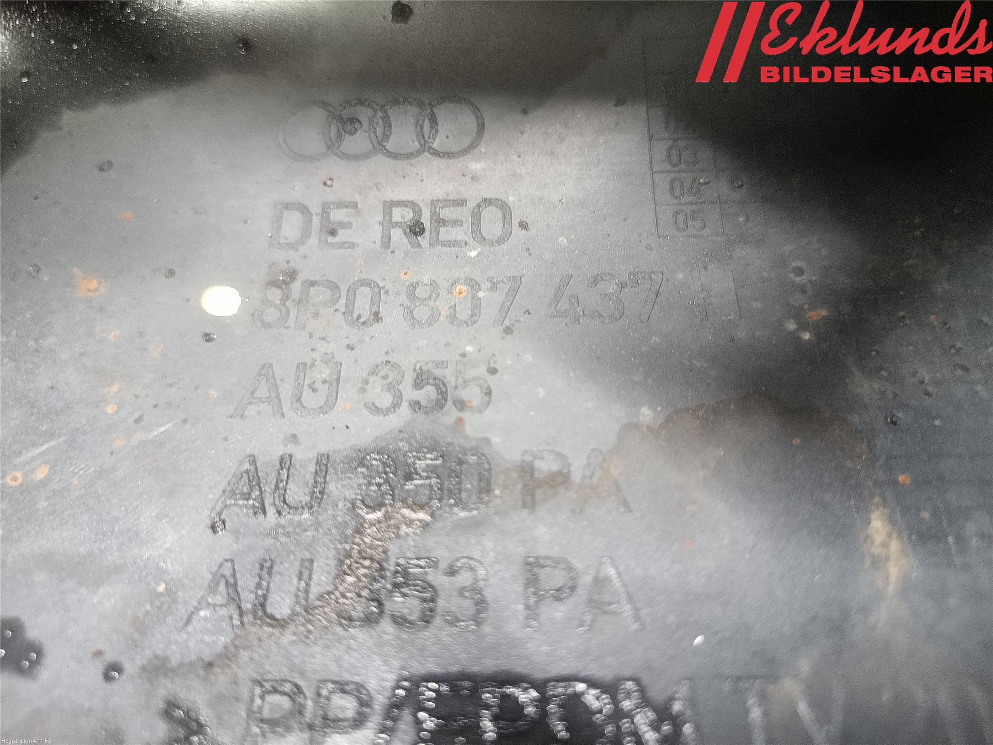 Audi A3/S3 05-13 Stötfångarbeklädnad Fram