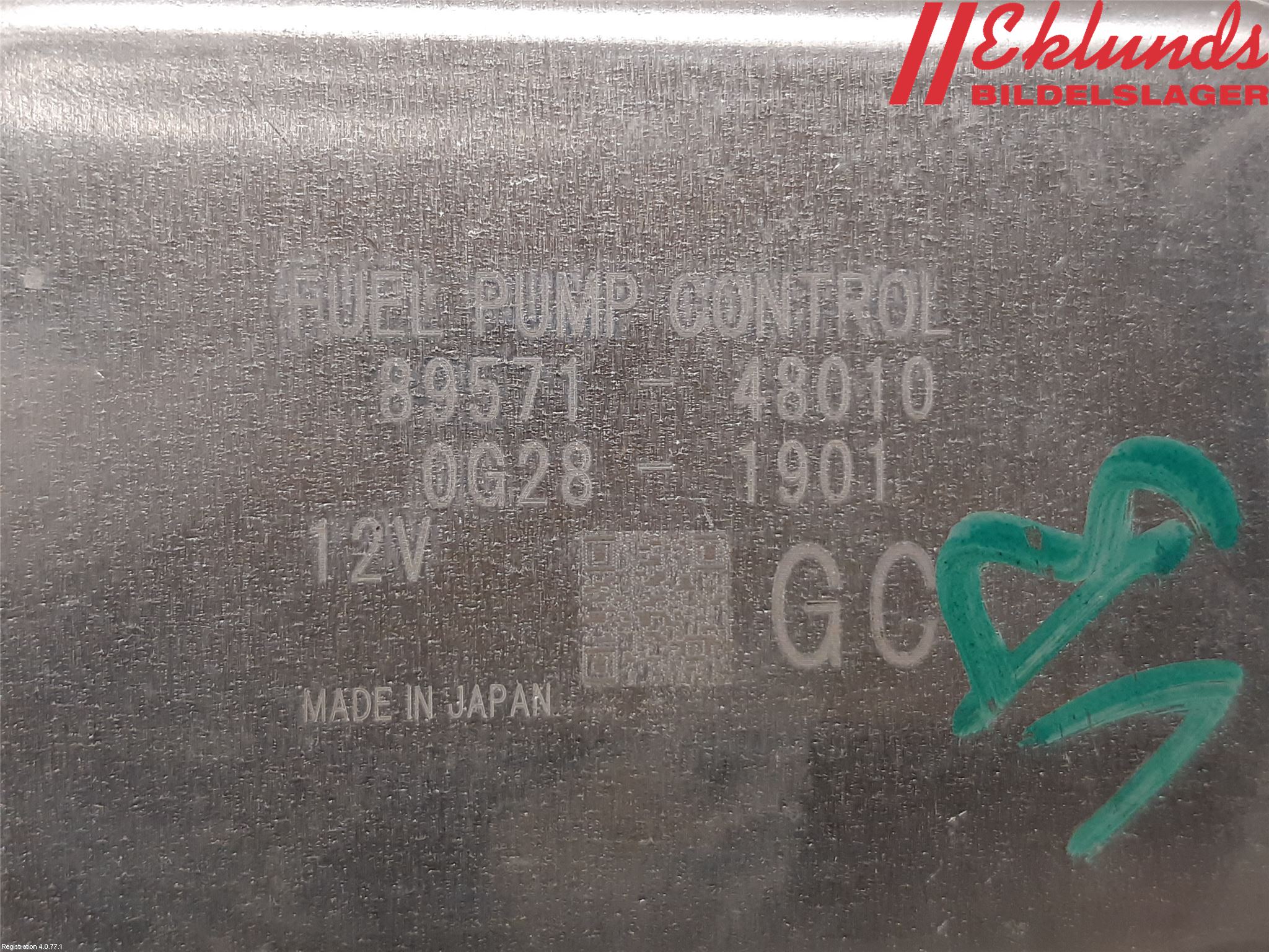 Toyota RAV4 19- Styrenhet Bränslepump