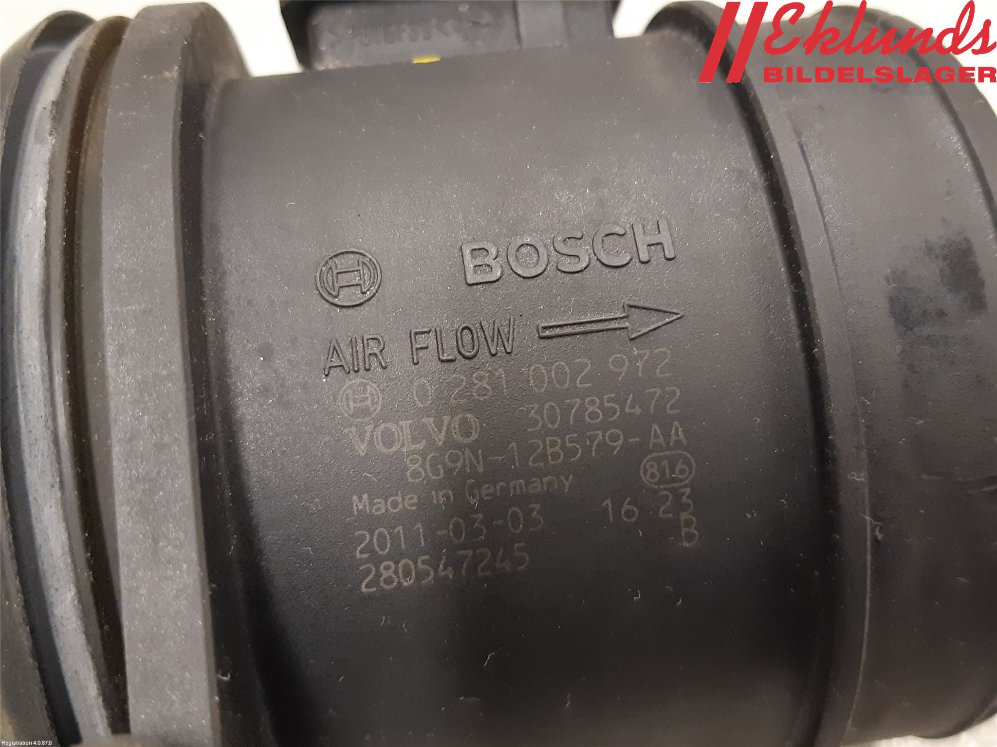 Volvo V70 08-13 Injluftmassamätare