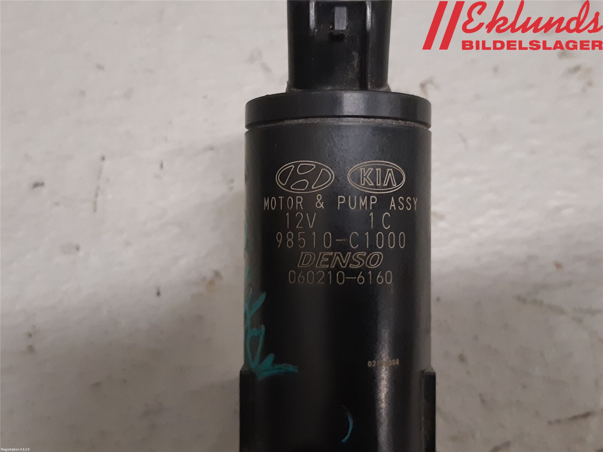 Kia OPTIMA 16-20 Spolarpump Vindruta