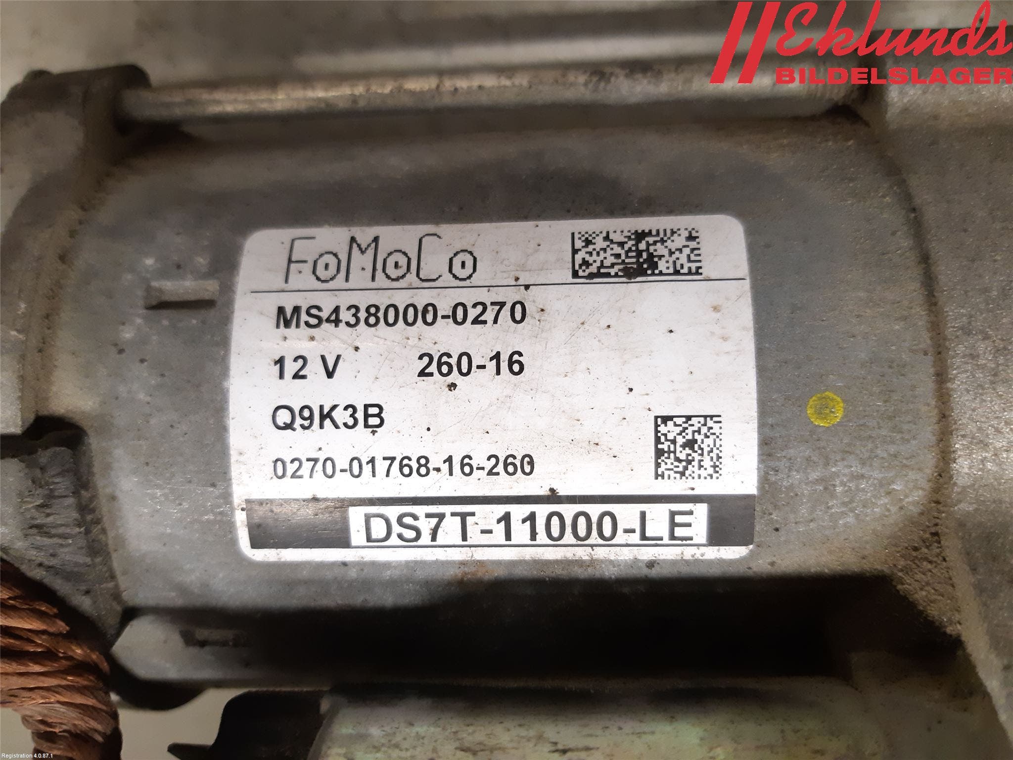Ford KUGA 13-16 Startmotor Diesel