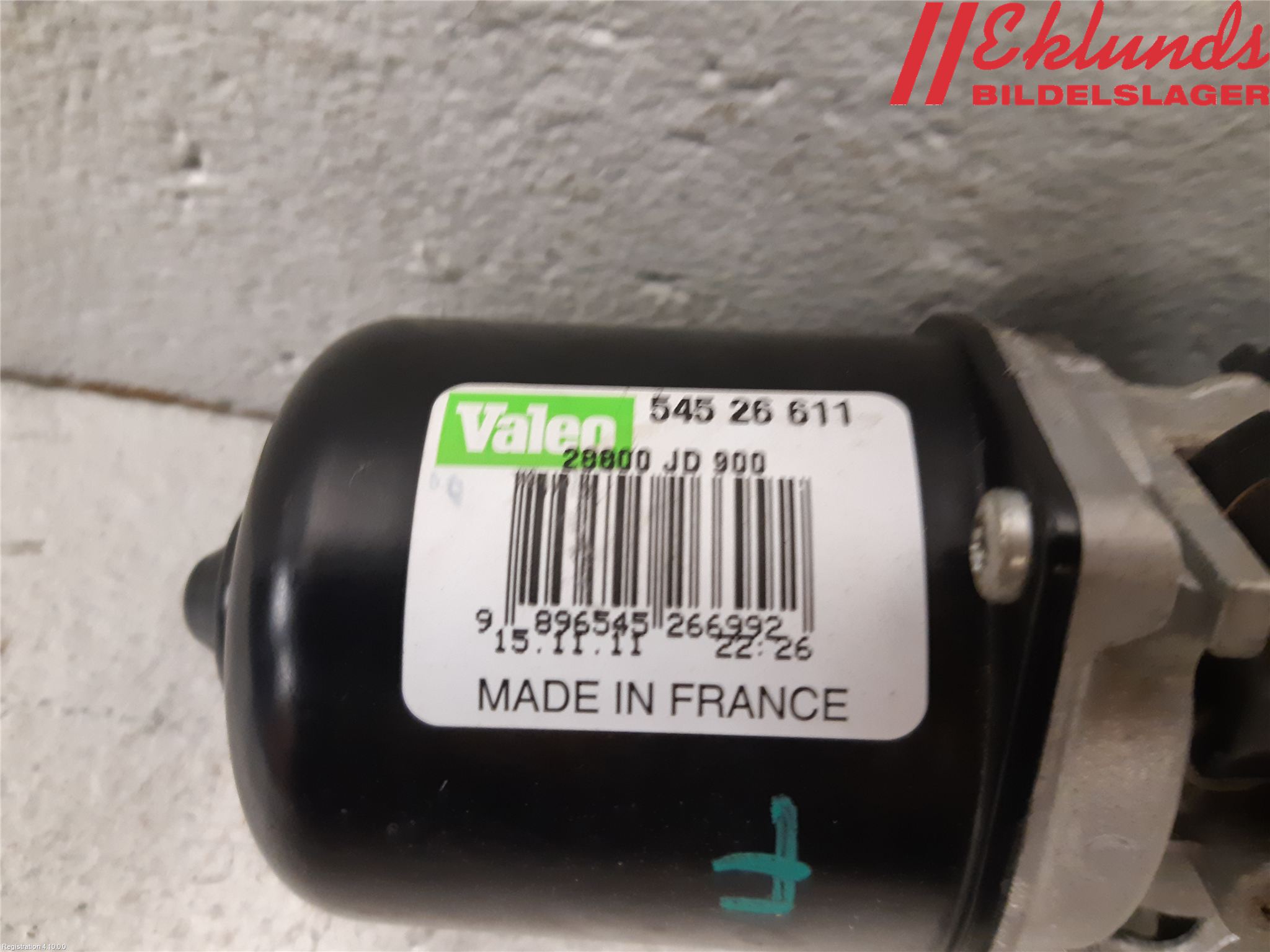 Nissan QASHQAI 10-14 Torkarmotor Vindruta